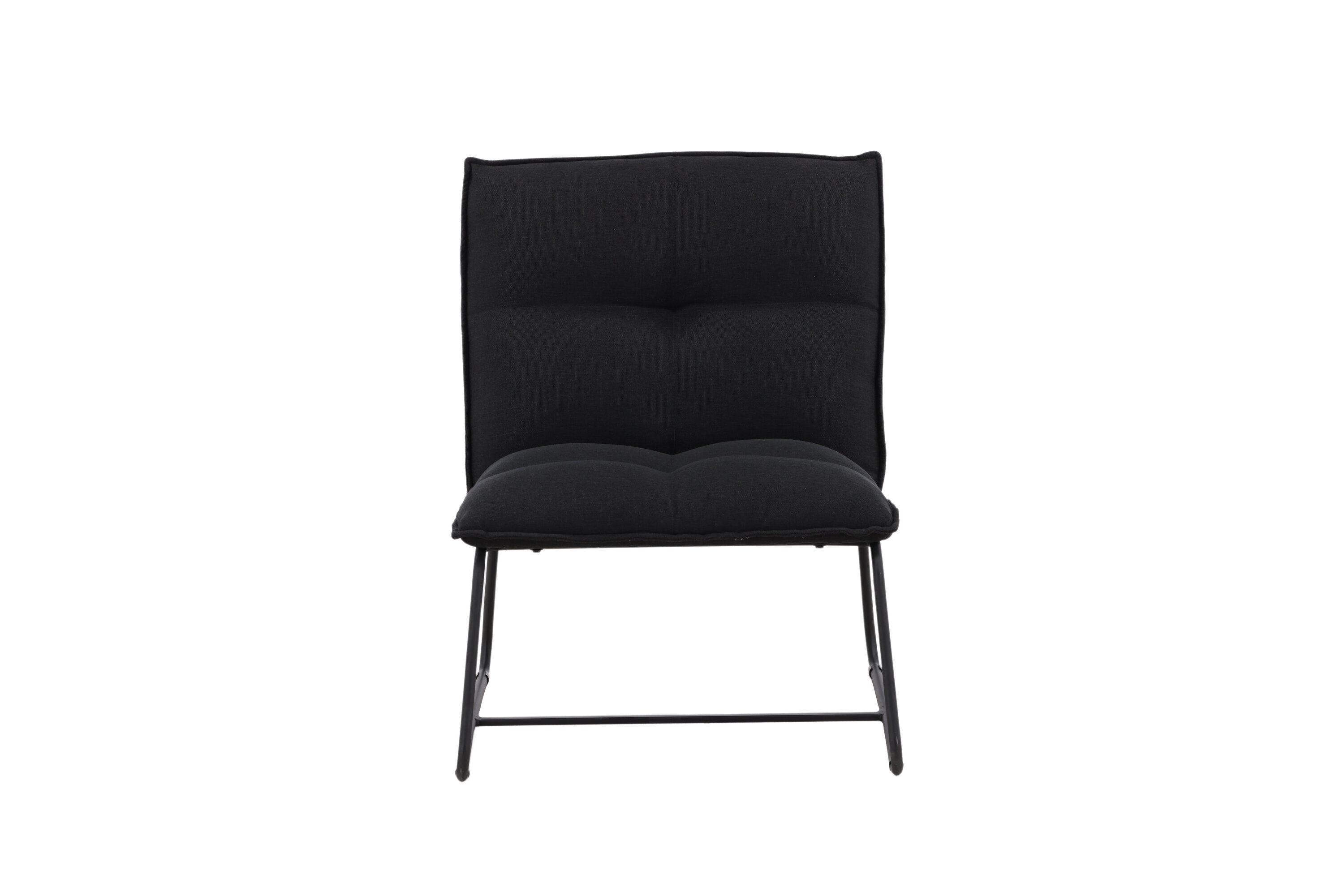 Madison Sessel Leinenstoff Schwarz