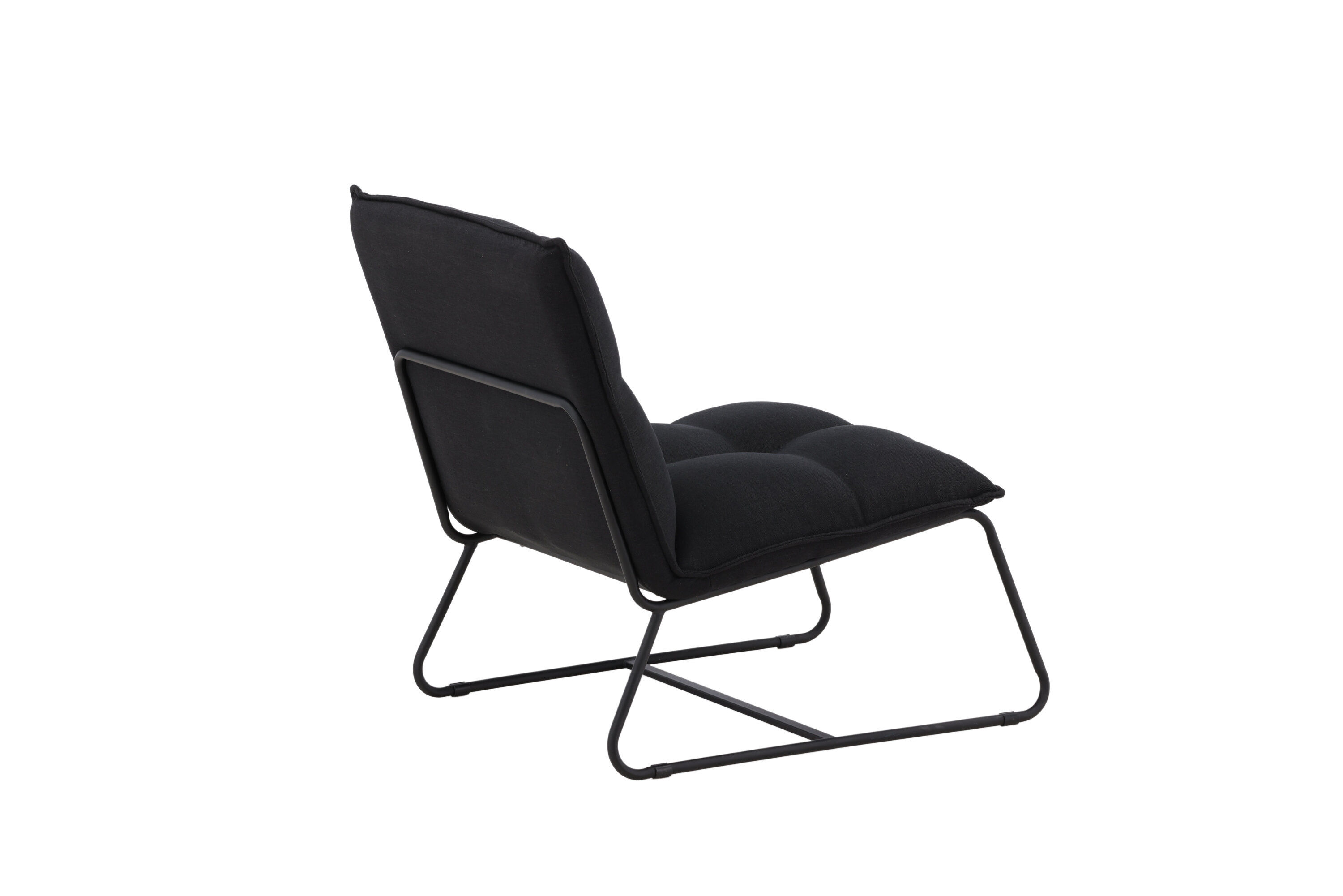 Madison Sessel Leinenstoff Schwarz