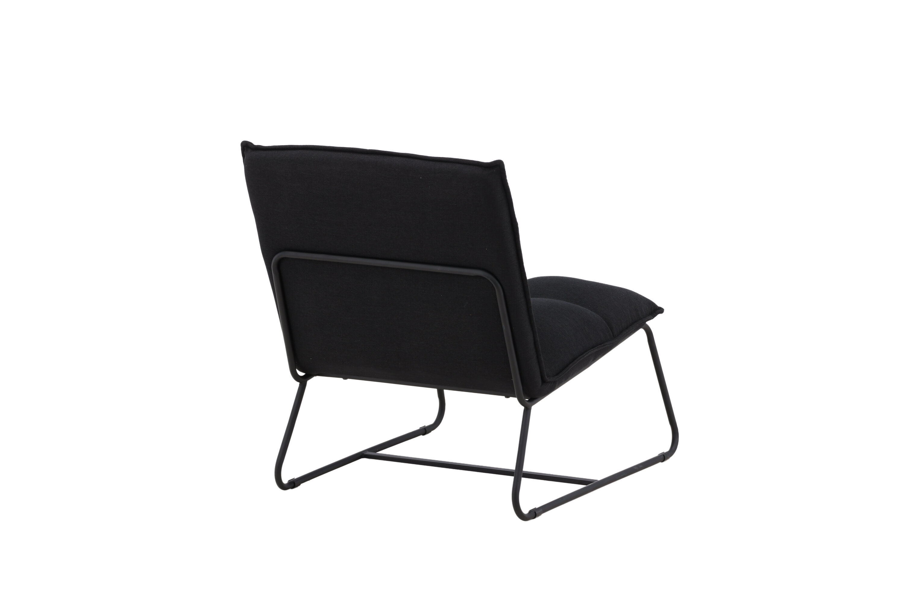 Madison Sessel Leinenstoff Schwarz