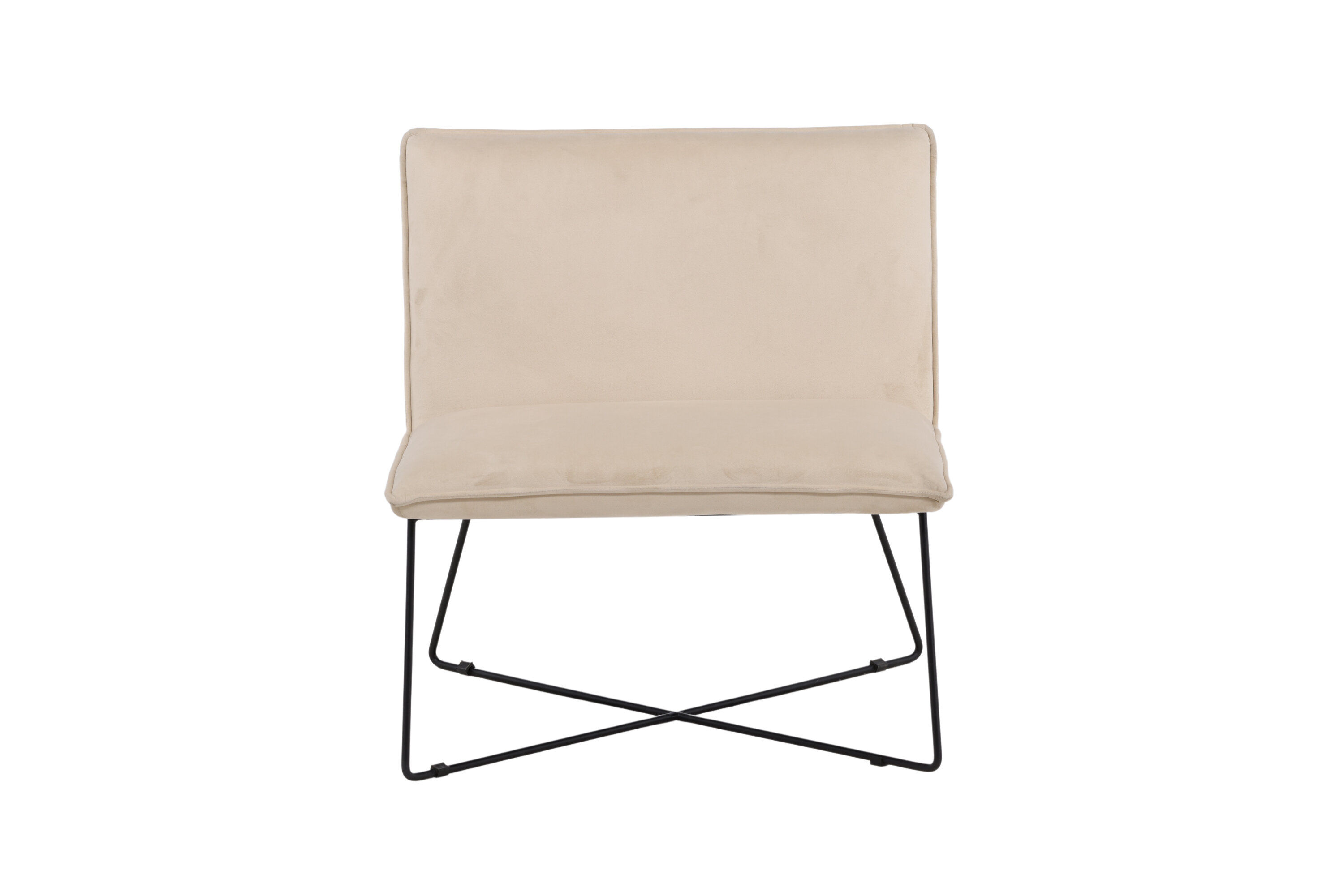 X-Lounge Sessel Samt Beige
