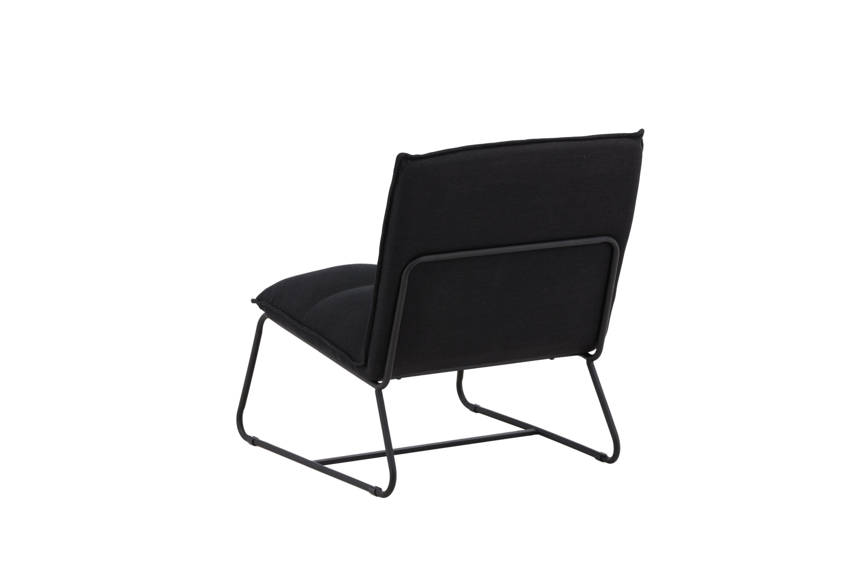 Madison Sessel Leinenstoff Schwarz