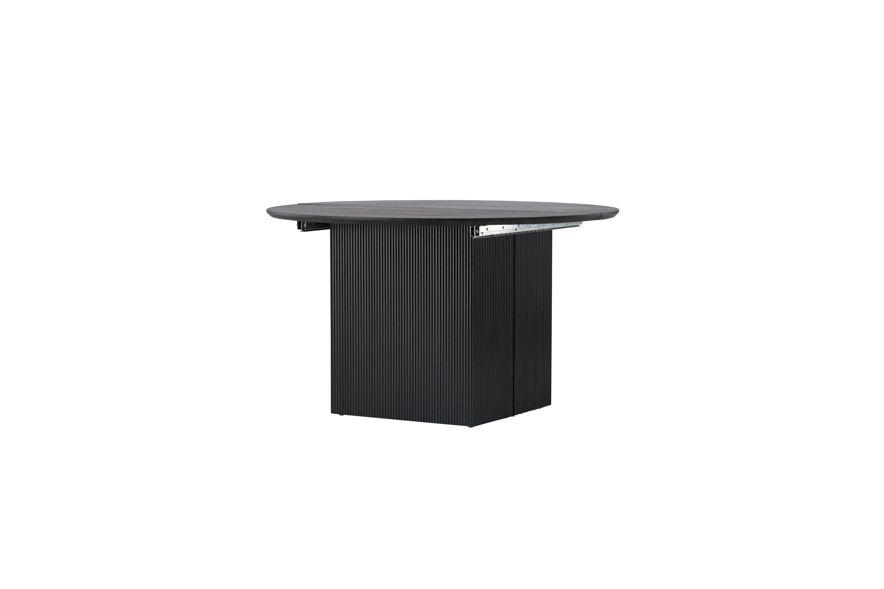Matilda Dining table extendable MDF Veneer Black ø130/180cm