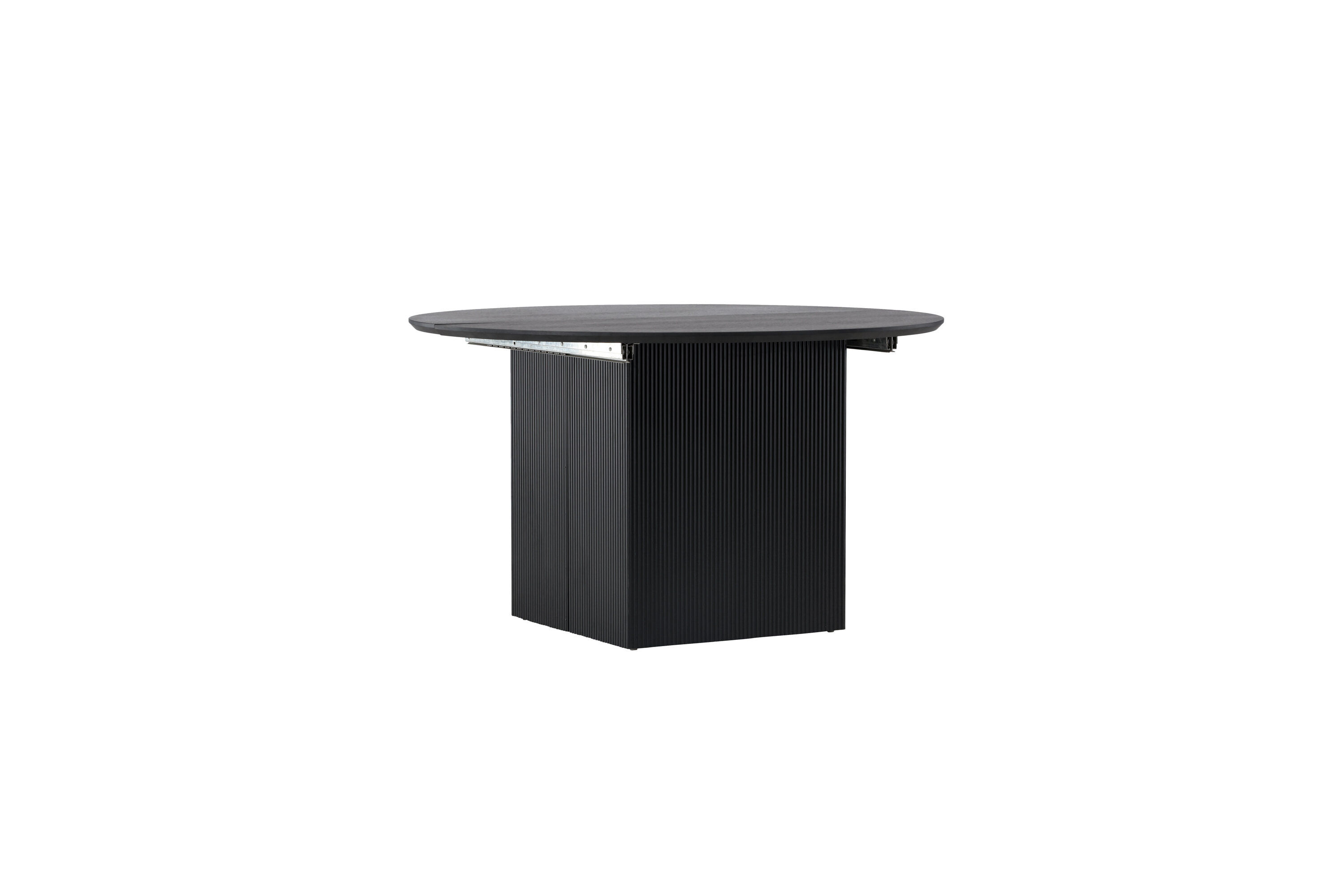 Matilda Dining table extendable MDF Veneer Black ø130/180cm