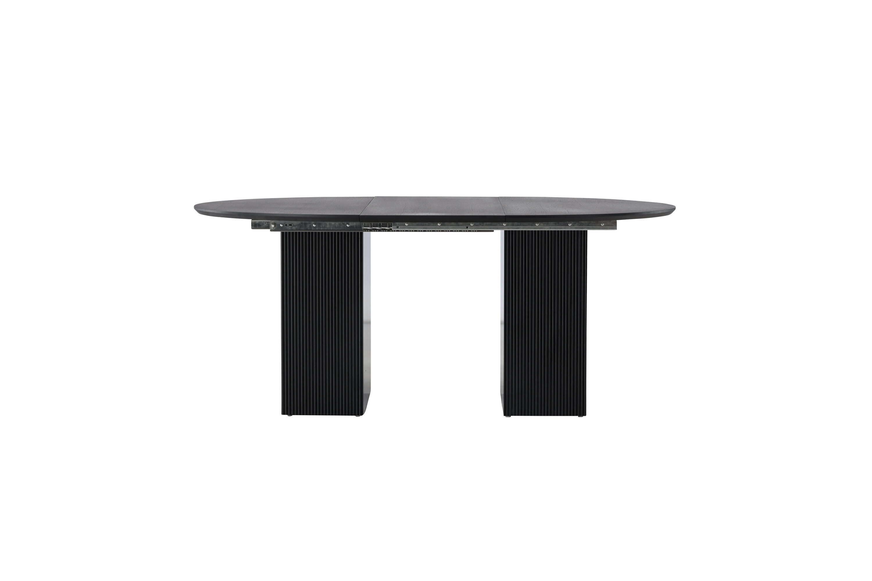 Matilda Dining table extendable MDF Veneer Black ø130/180cm