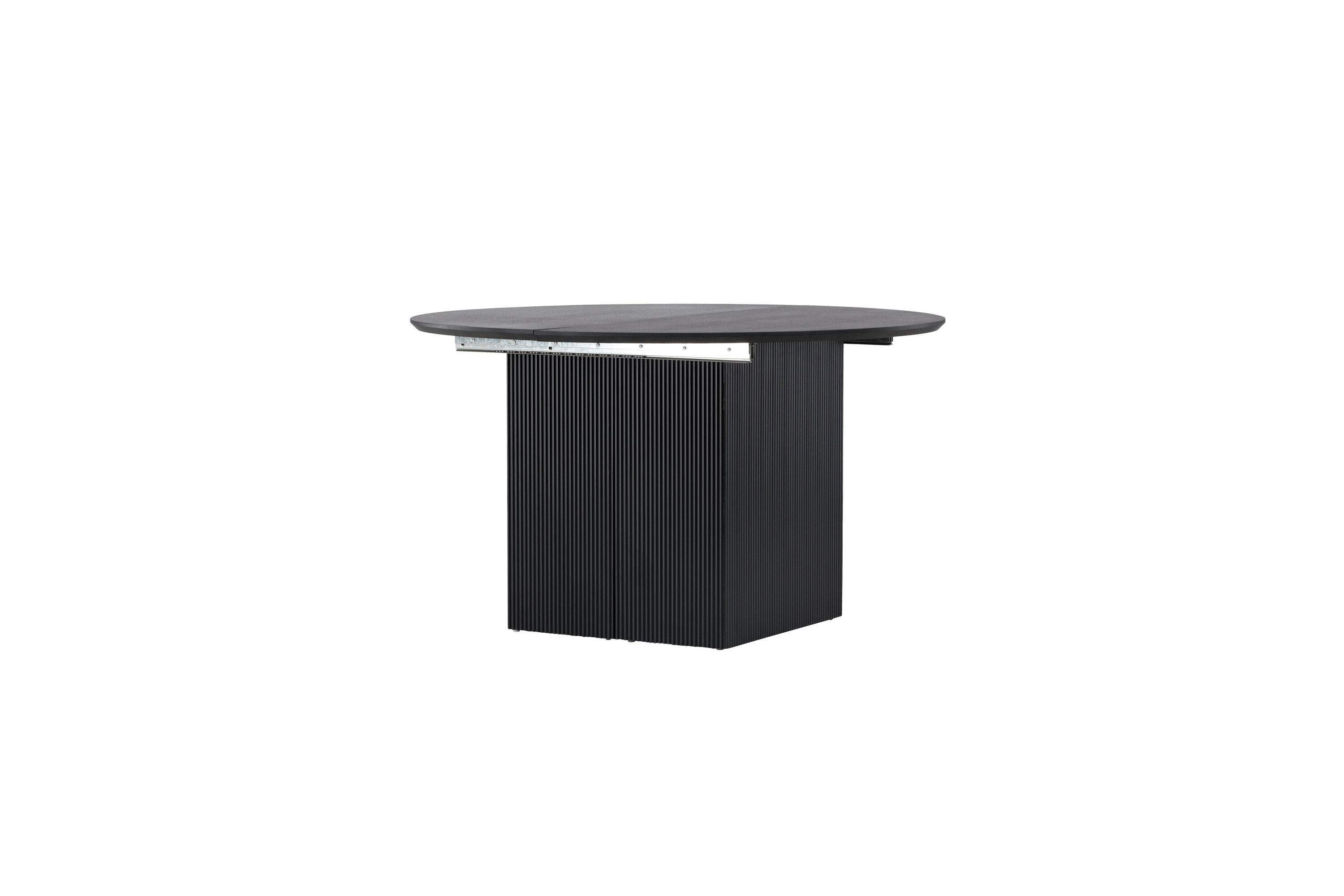 Matilda Dining table extendable MDF Veneer Black ø130/180cm