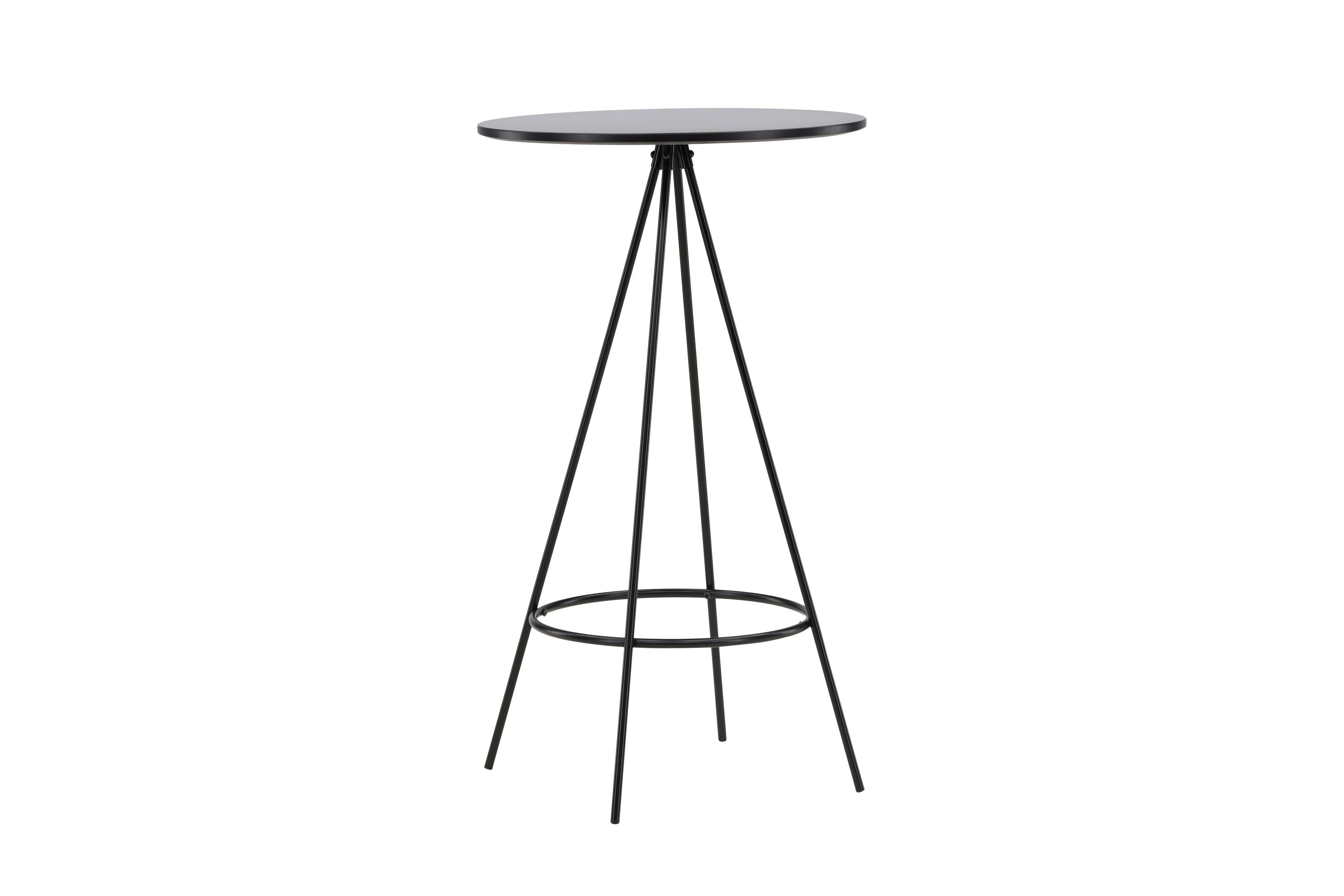 Bistro Bartisch MDF Furnier Schwarz Ø60cm
