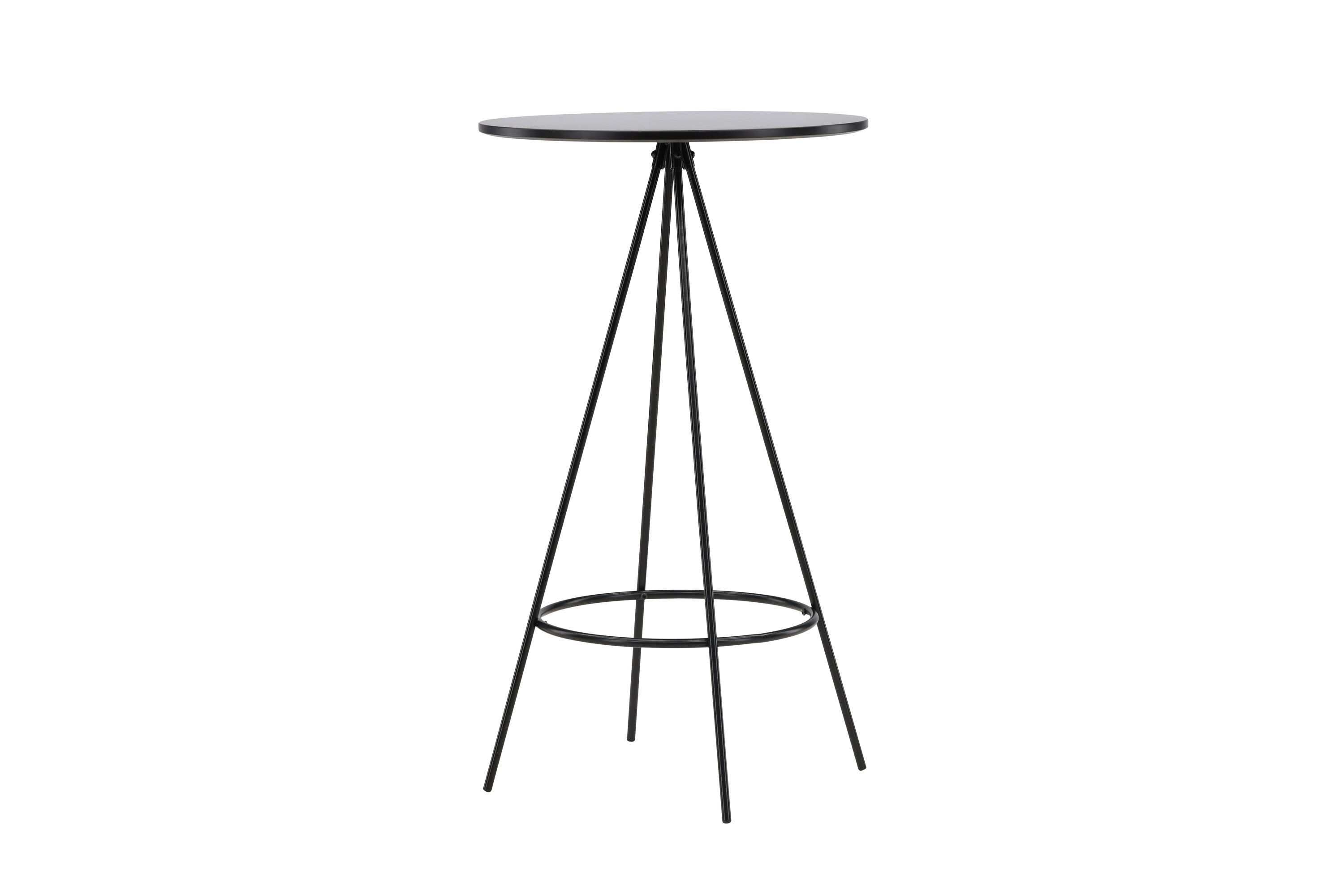 Bistro Bar table MDF Veneer Black Ø60cm