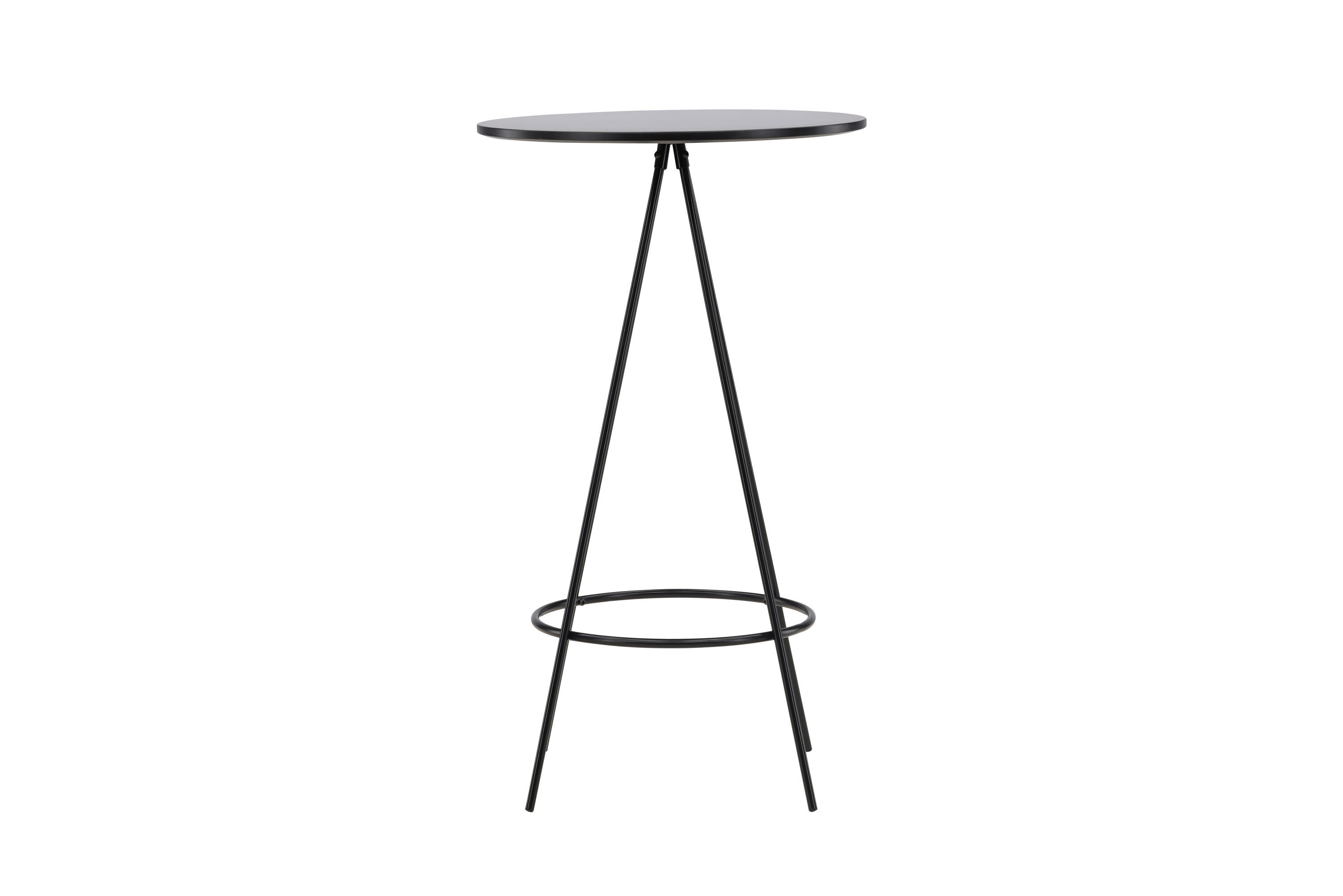 Bistro Bartisch MDF Furnier Schwarz Ø60cm