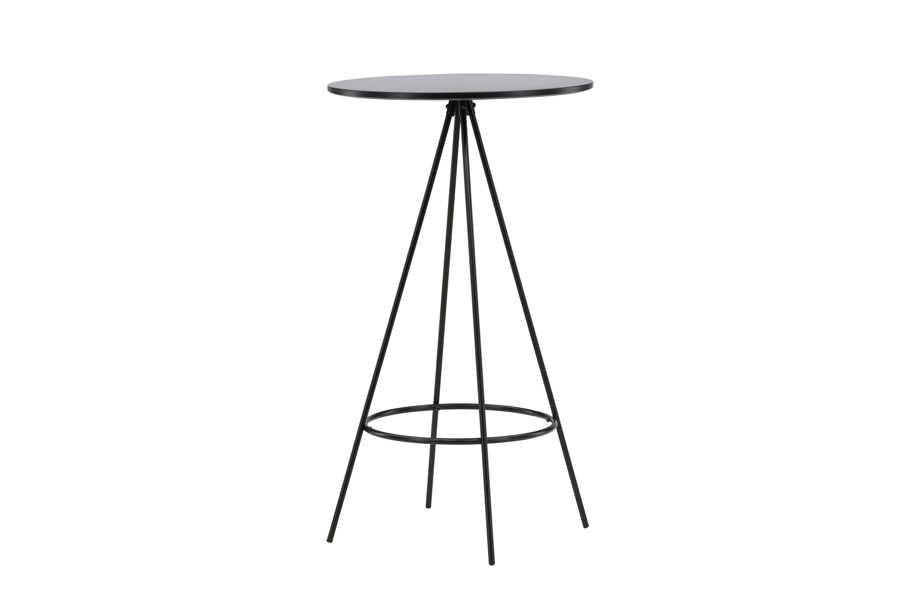 Bistro Bartisch MDF Furnier Schwarz Ø60cm
