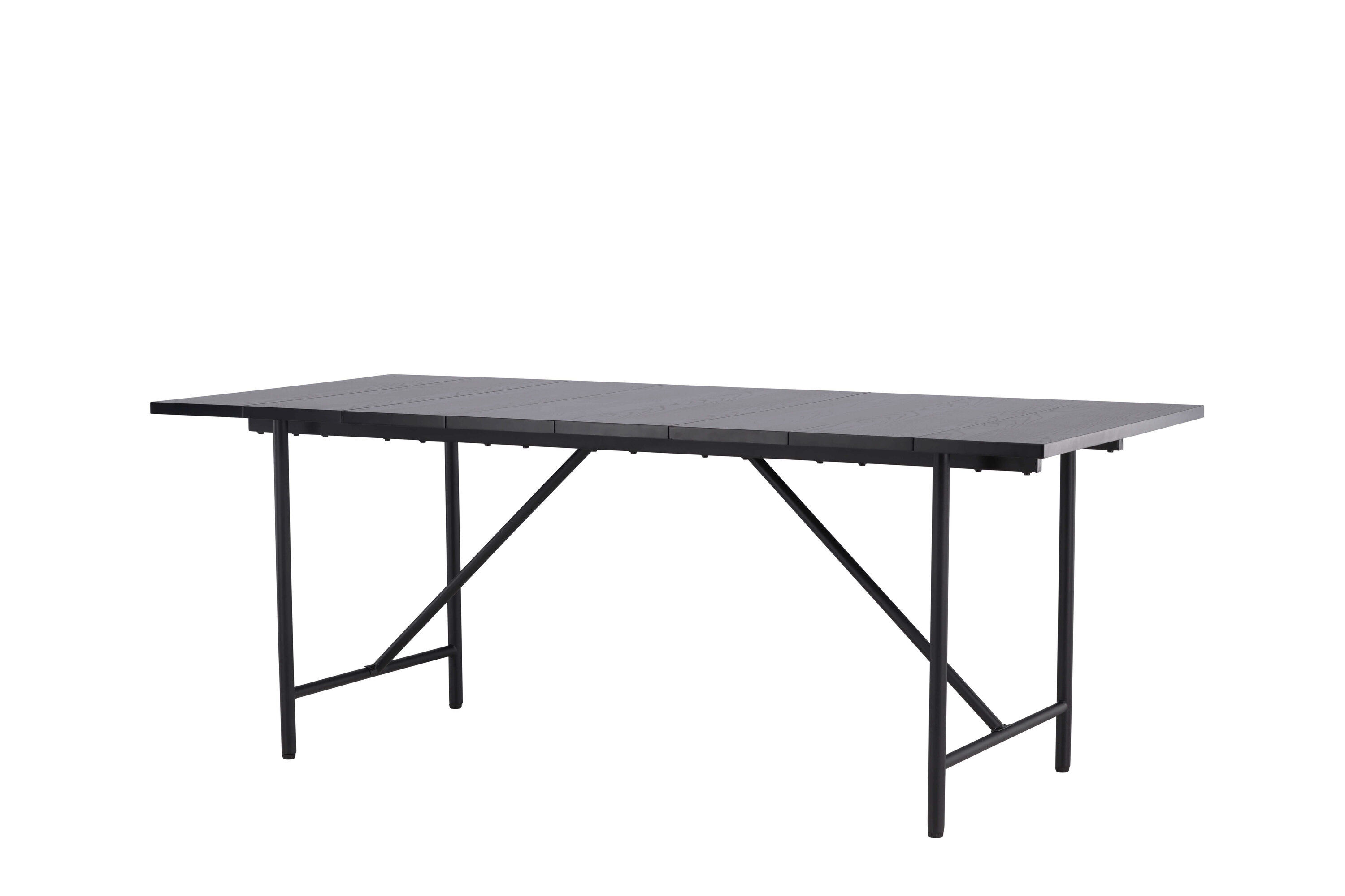 Astrid  Esstisch  MDF Furnier  Mattschwarz  200×75cm