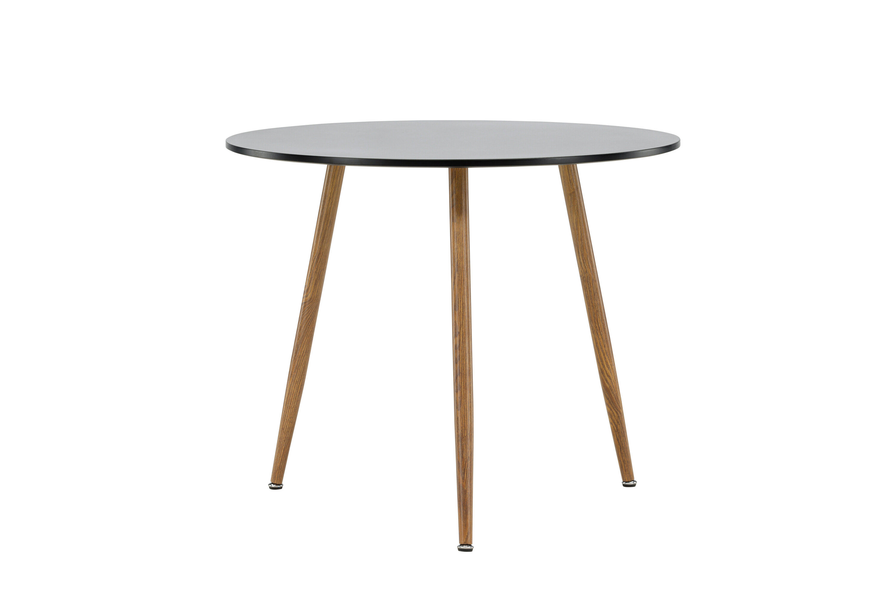 Polar Dining table MDF Dark oak look/Black ø 90cm