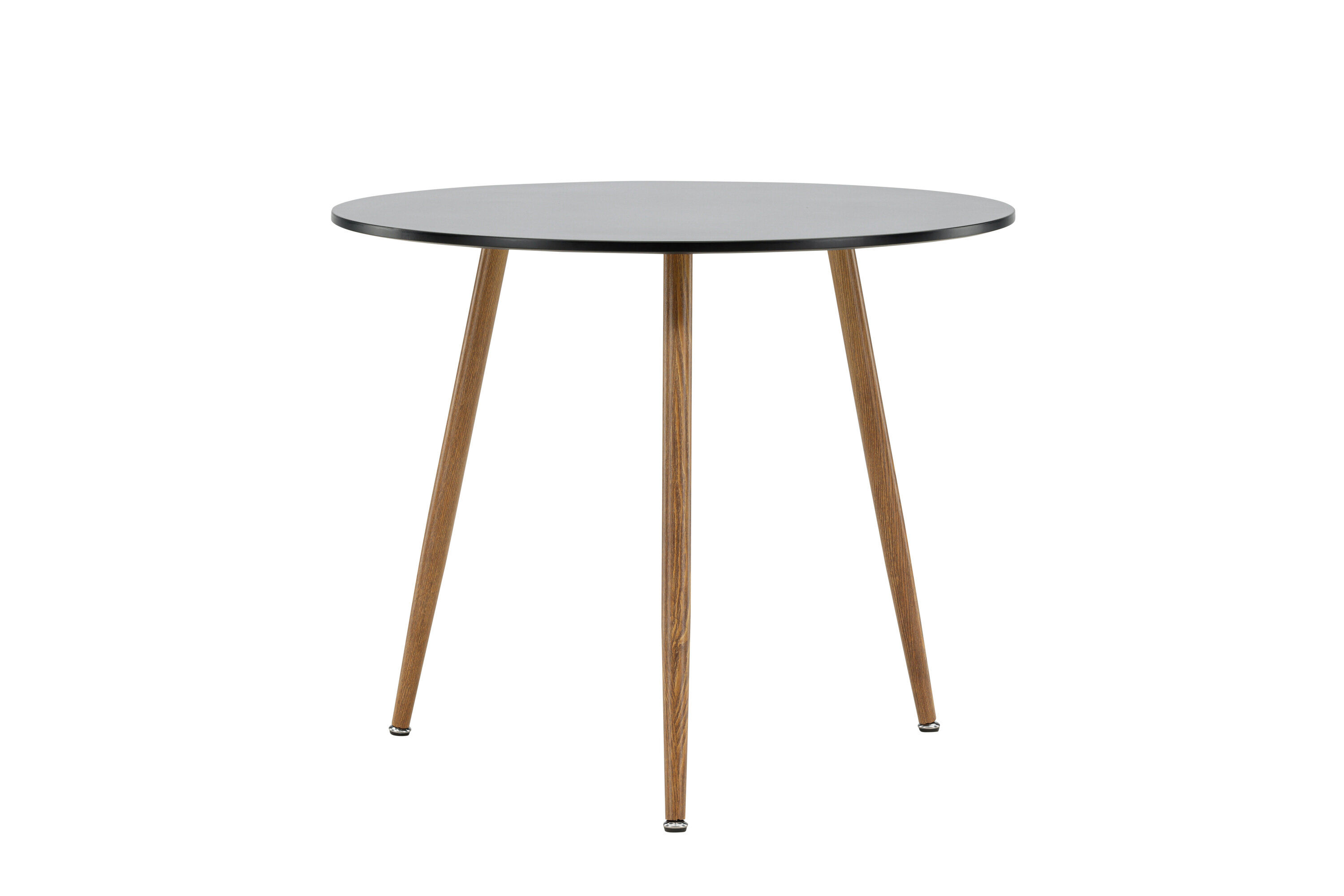 Polar Dining table MDF Dark oak look/Black ø 90cm
