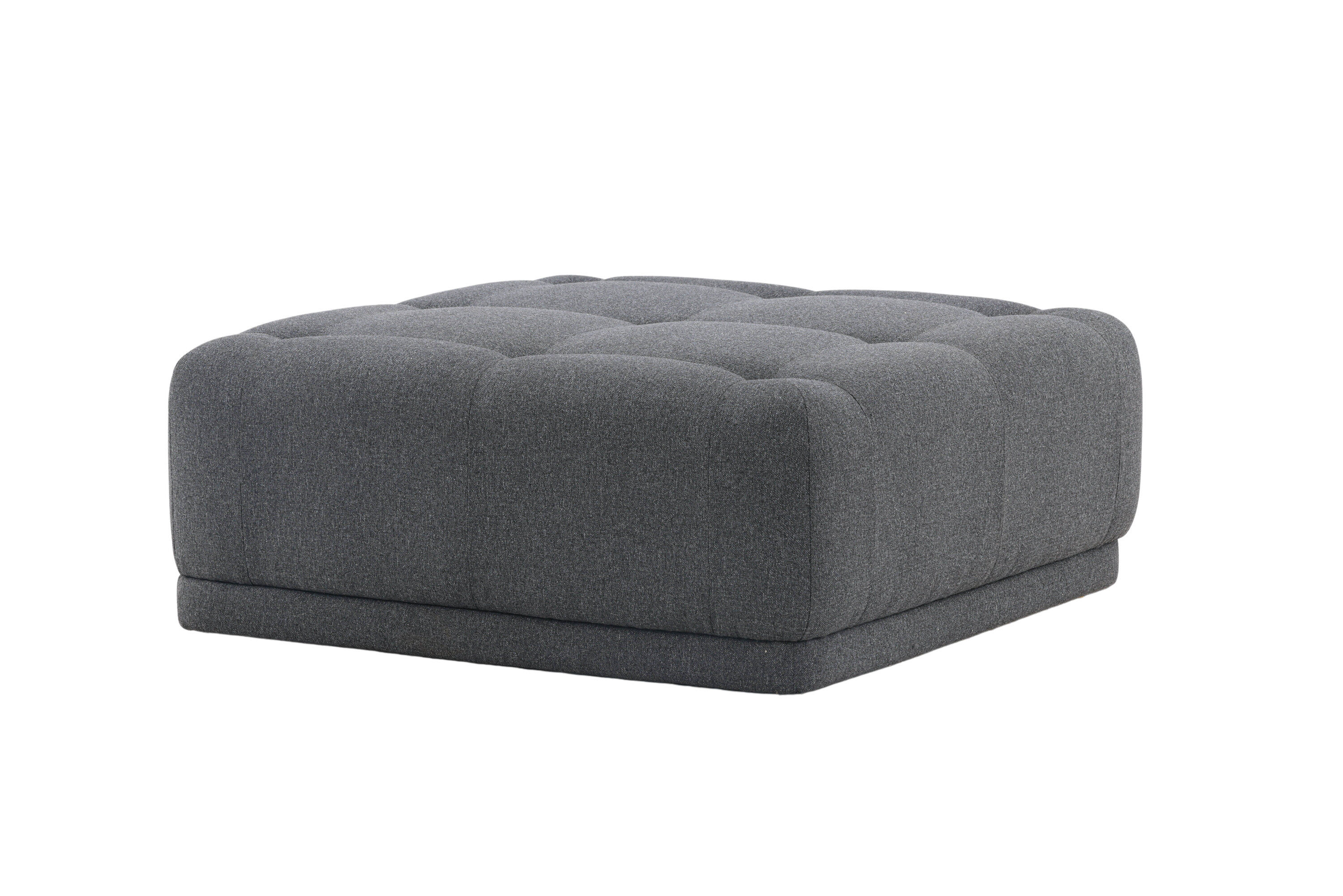 Turin  Pouf  Fabric  Dark grey