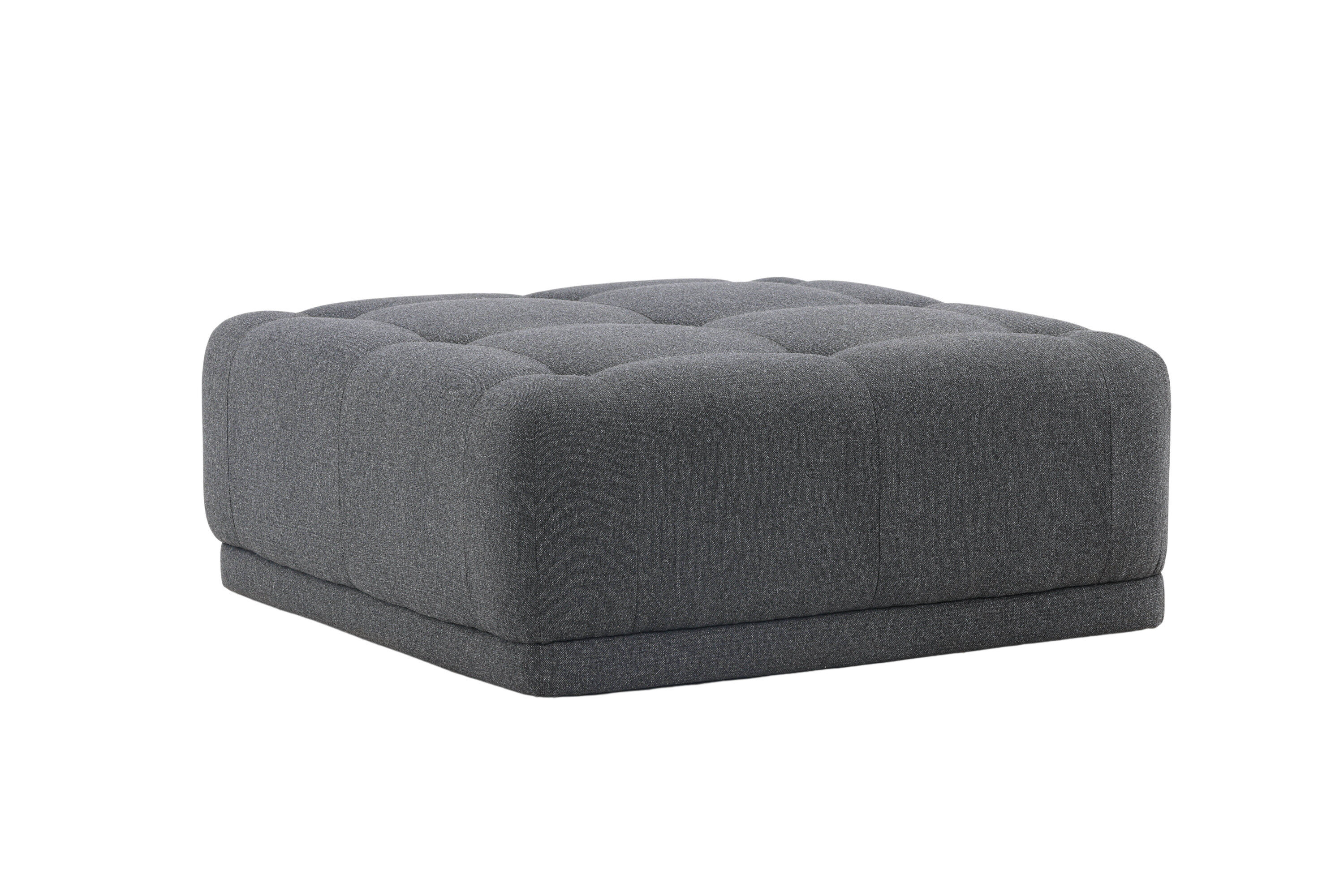 Turin  Pouf  Fabric  Dark grey