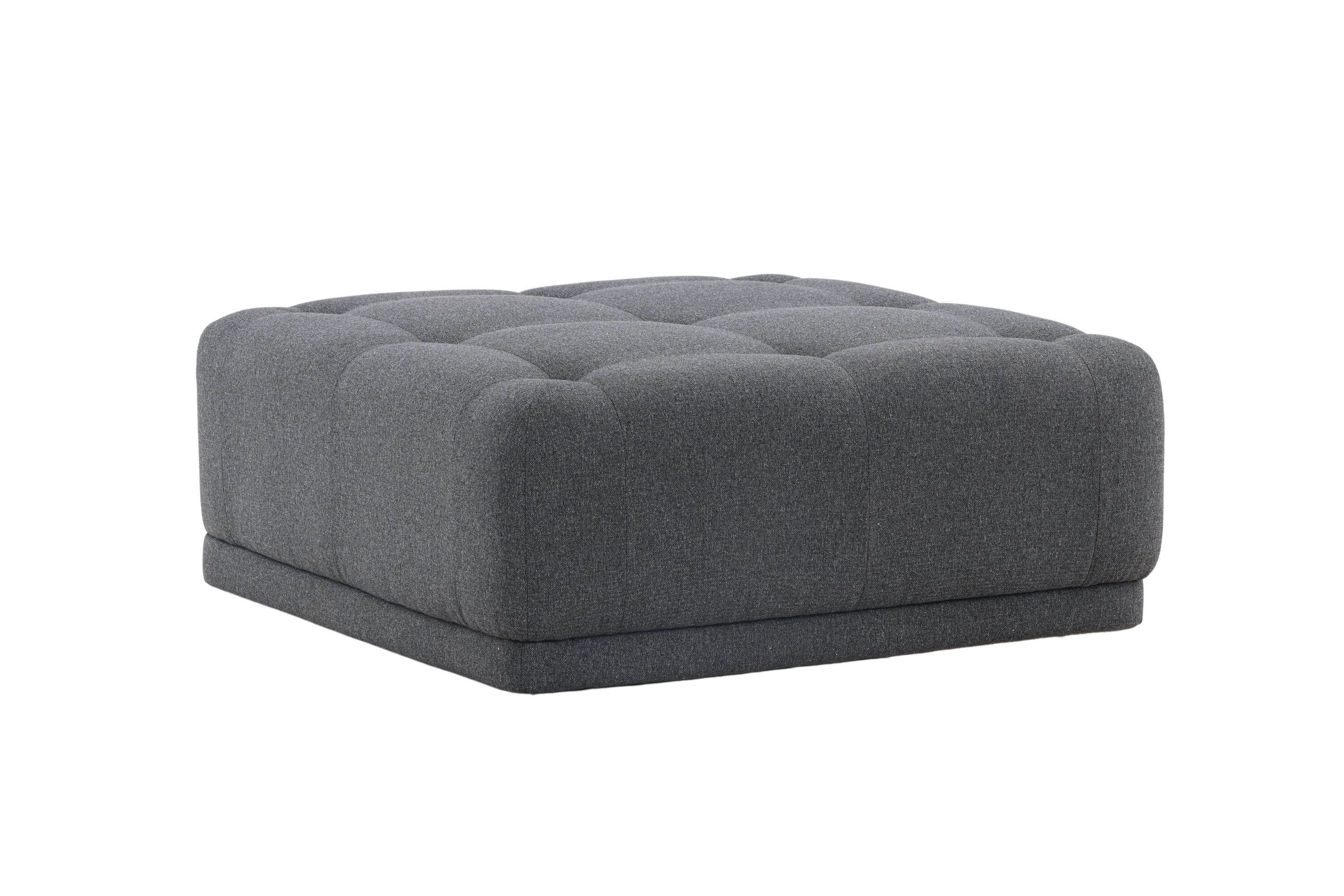 Turin  Pouf  Stoff  Dunkelgrau