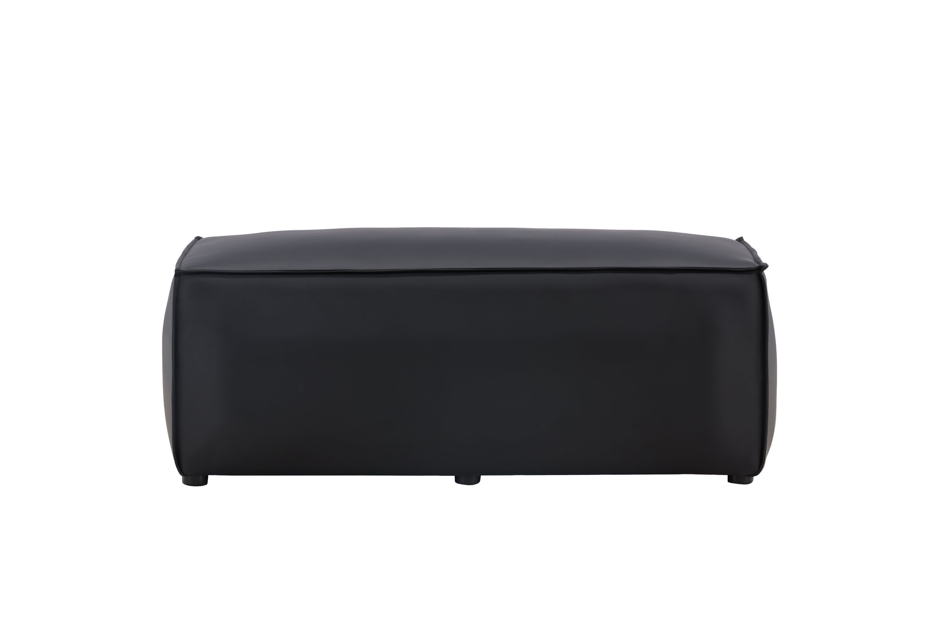 Palermo  Pouf  PU  Mattschwarz