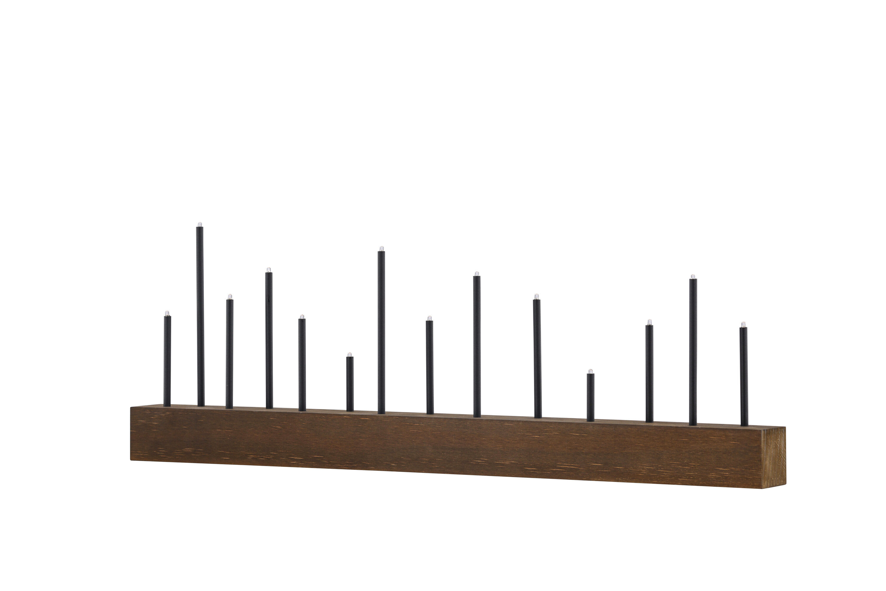 Kungsberget Adventsleuchter Nussbaum Metall Braun