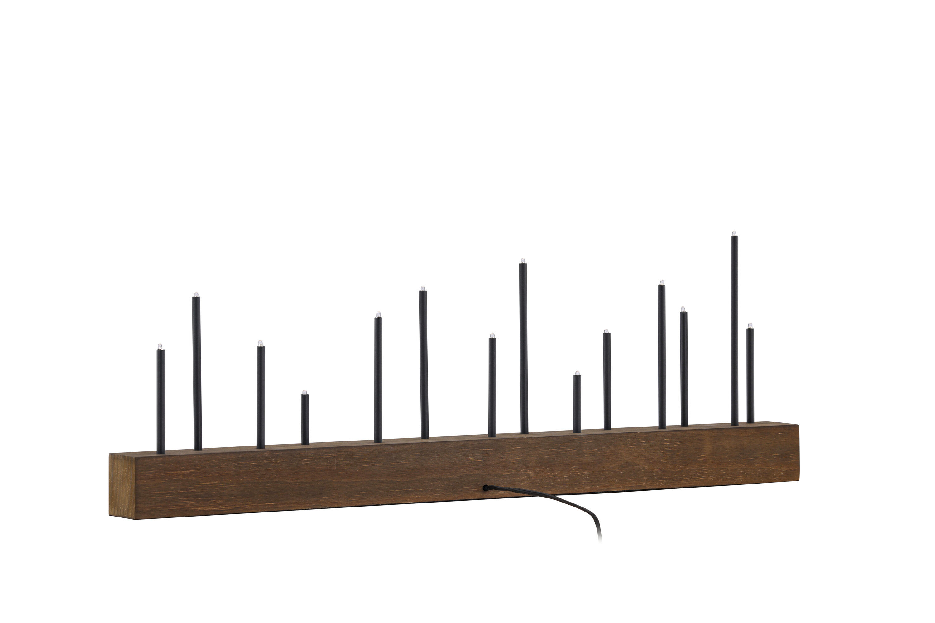 Kungsberget Adventsleuchter Nussbaum Metall Braun