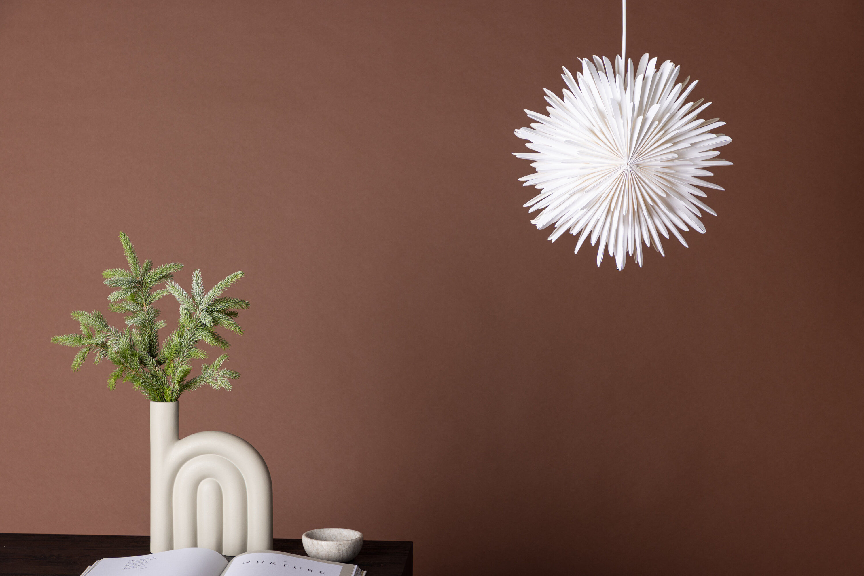 Sälen Pendant light Metal/MDF White ø35cm