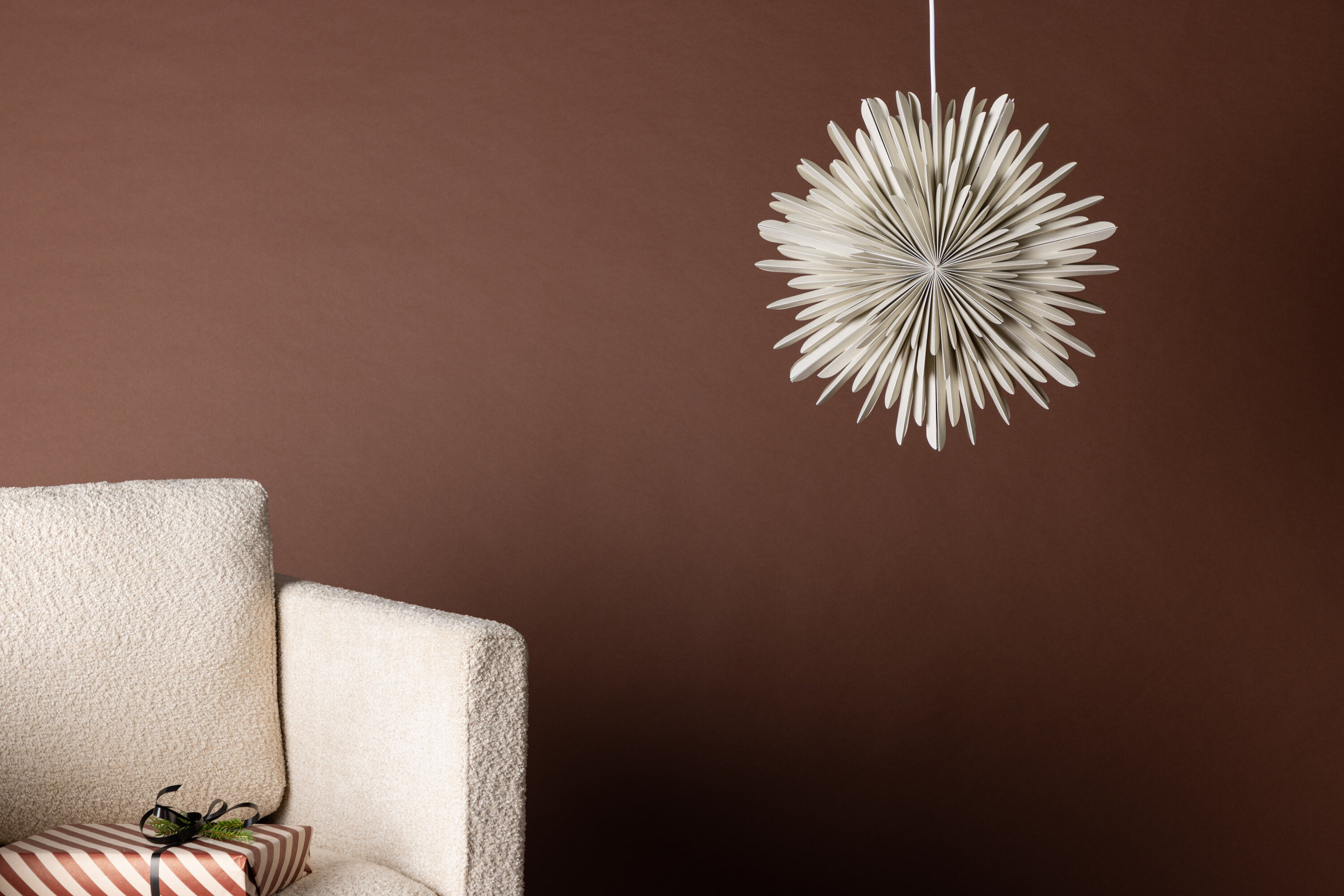 Sälen Pendelleuchte Metall/MDF Beige ø46cm