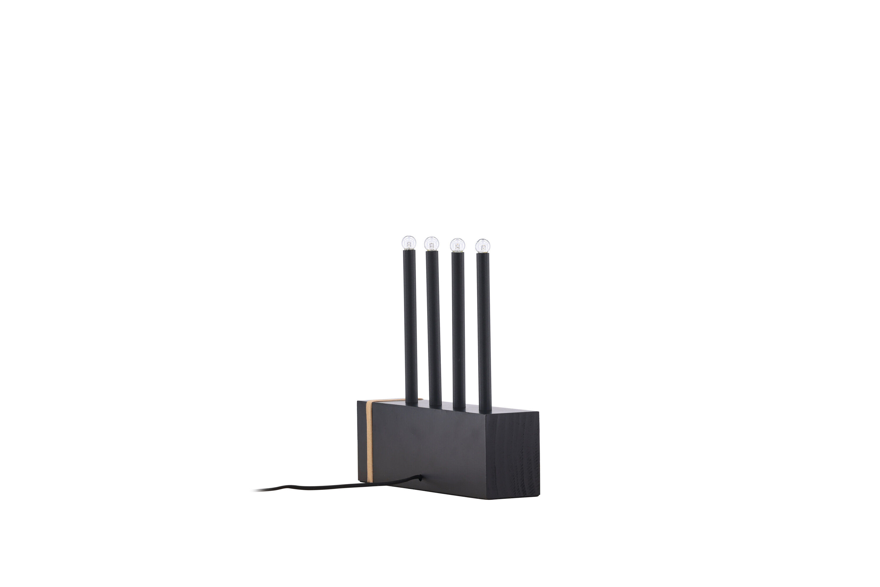 Fjällberget Candle holder Pine wood Black
