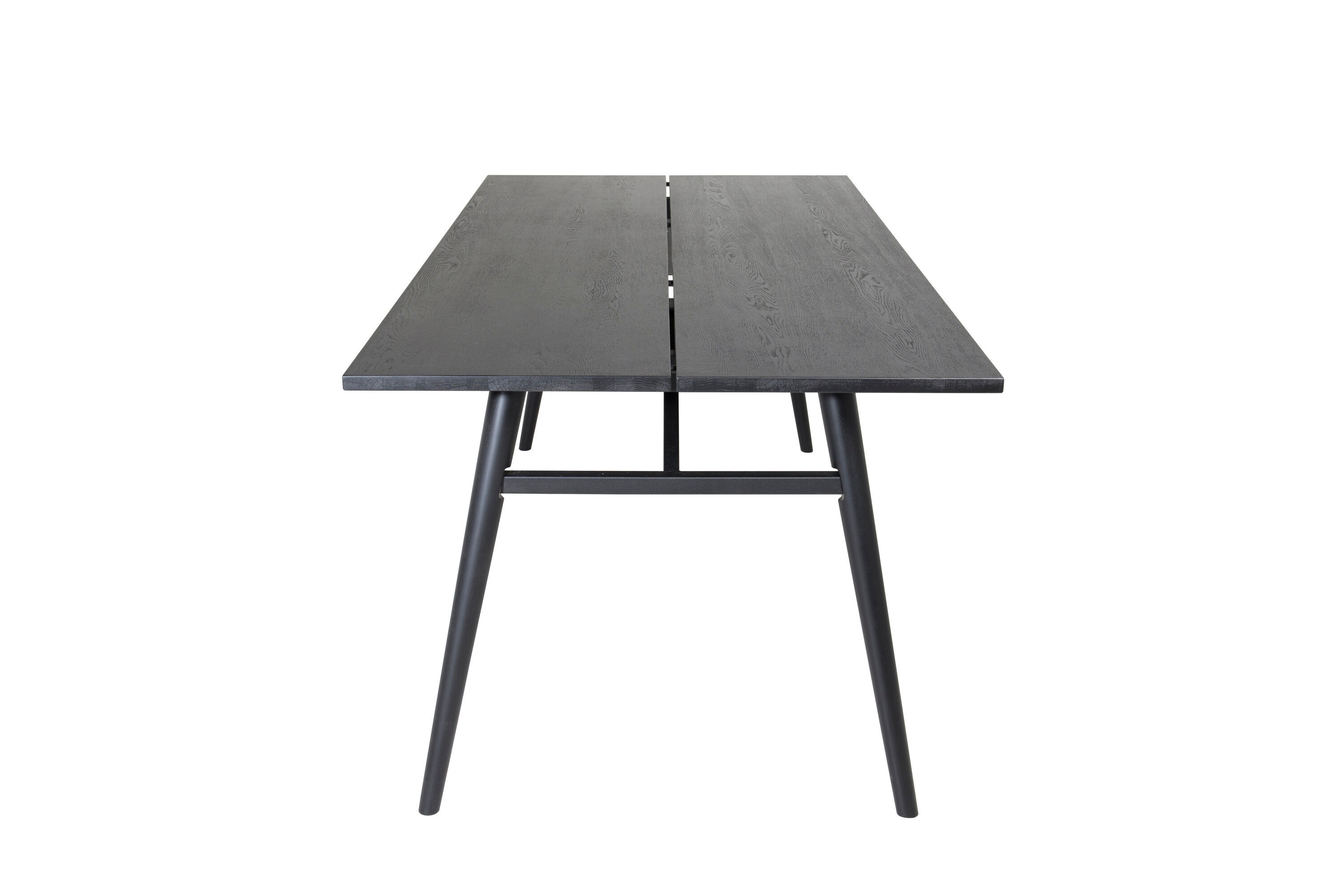 Ausziehtisch Schwarz Gebürstet 190x95cm