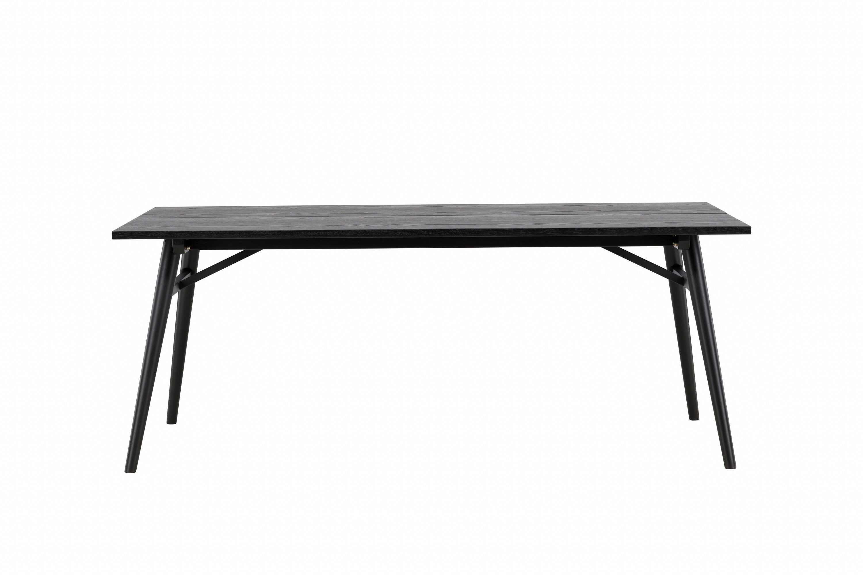 Ausziehtisch Schwarz Gebürstet 190x95cm