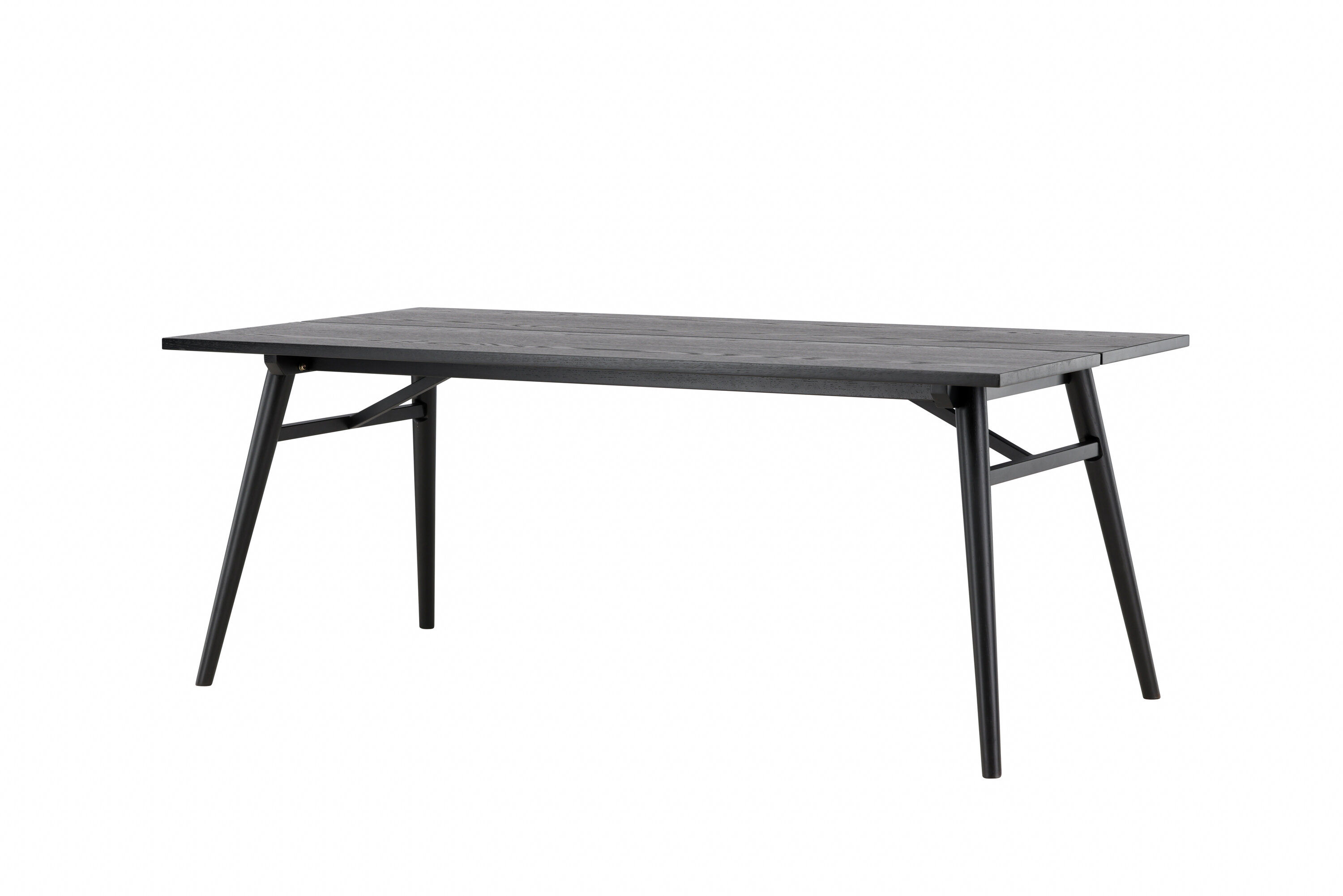 Ausziehtisch Schwarz Gebürstet 190x95cm