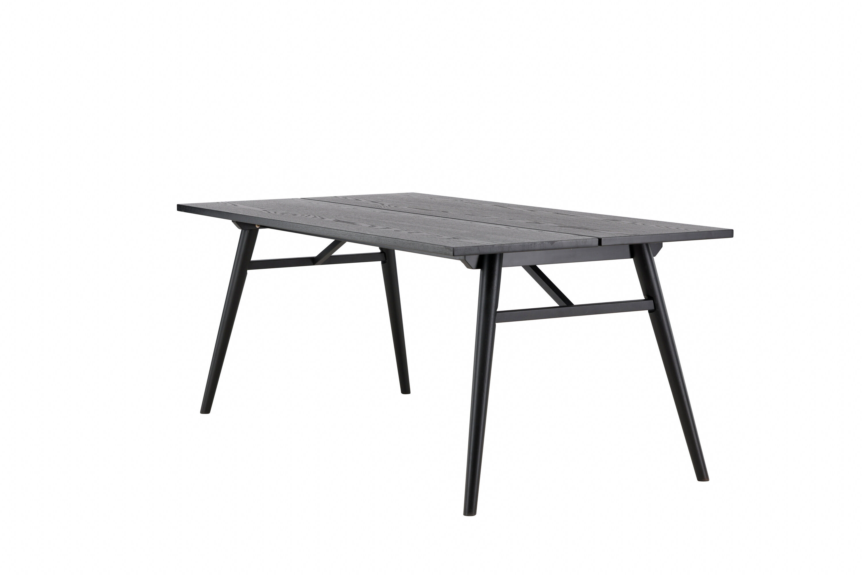 Ausziehtisch Schwarz Gebürstet 190x95cm