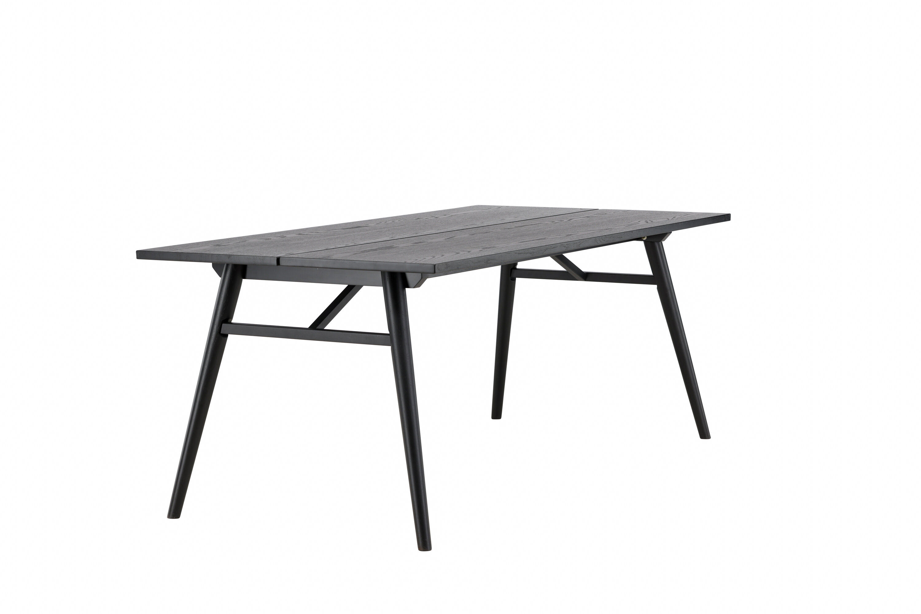 Ausziehtisch Schwarz Gebürstet 190x95cm