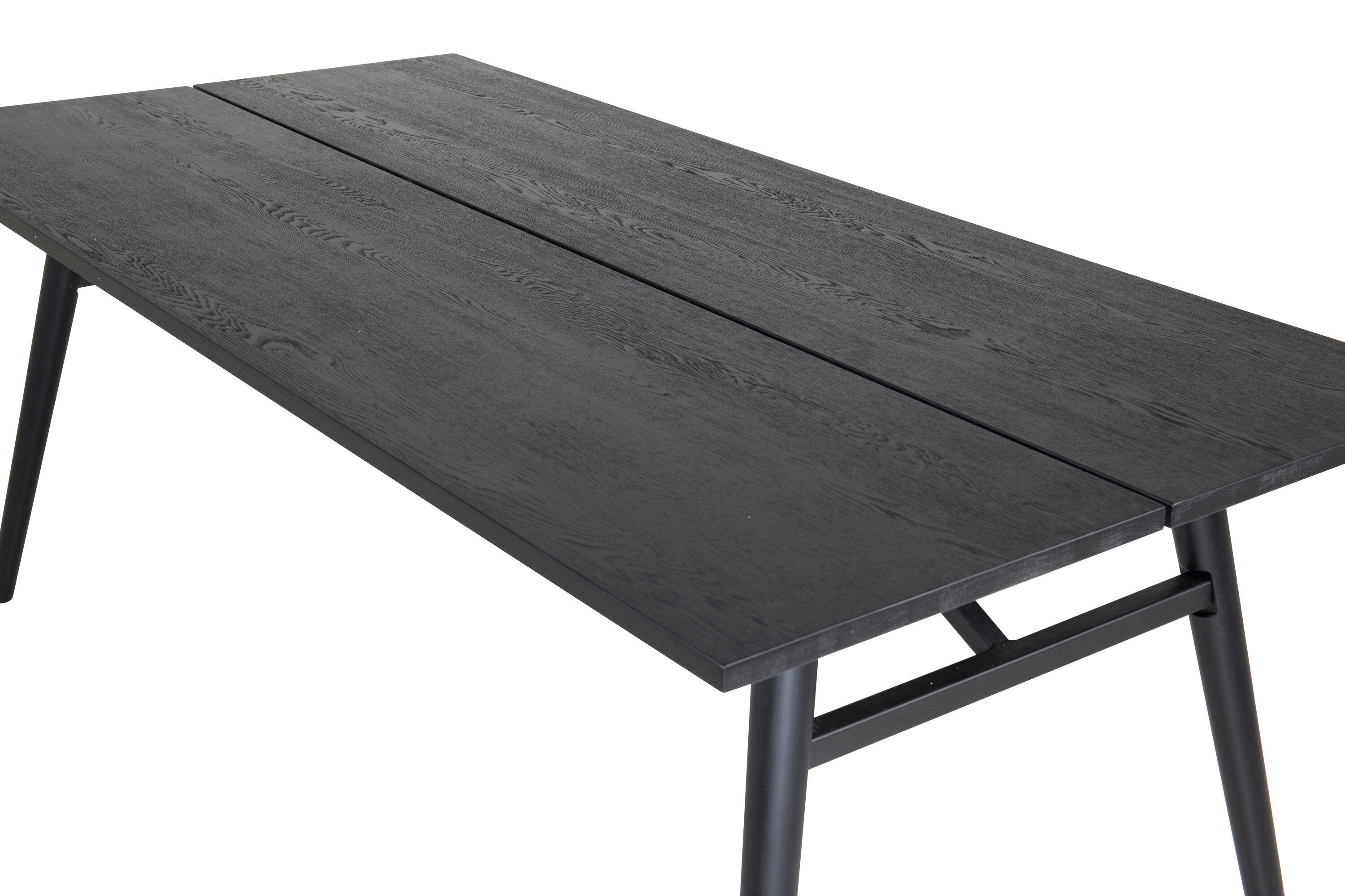 Ausziehtisch Schwarz Gebürstet 190x95cm
