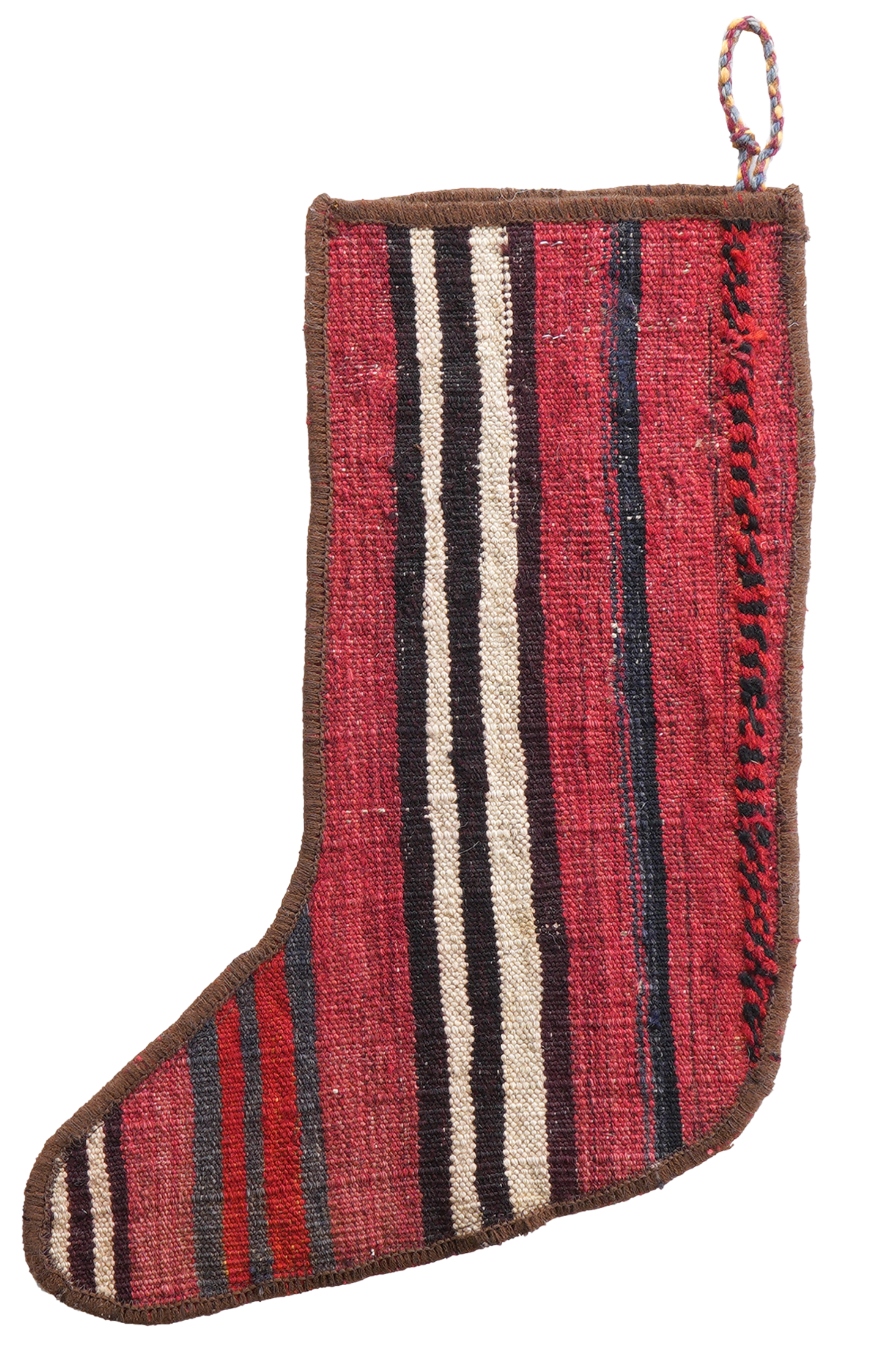 Christmas stocking wool multicolored 41x56cm