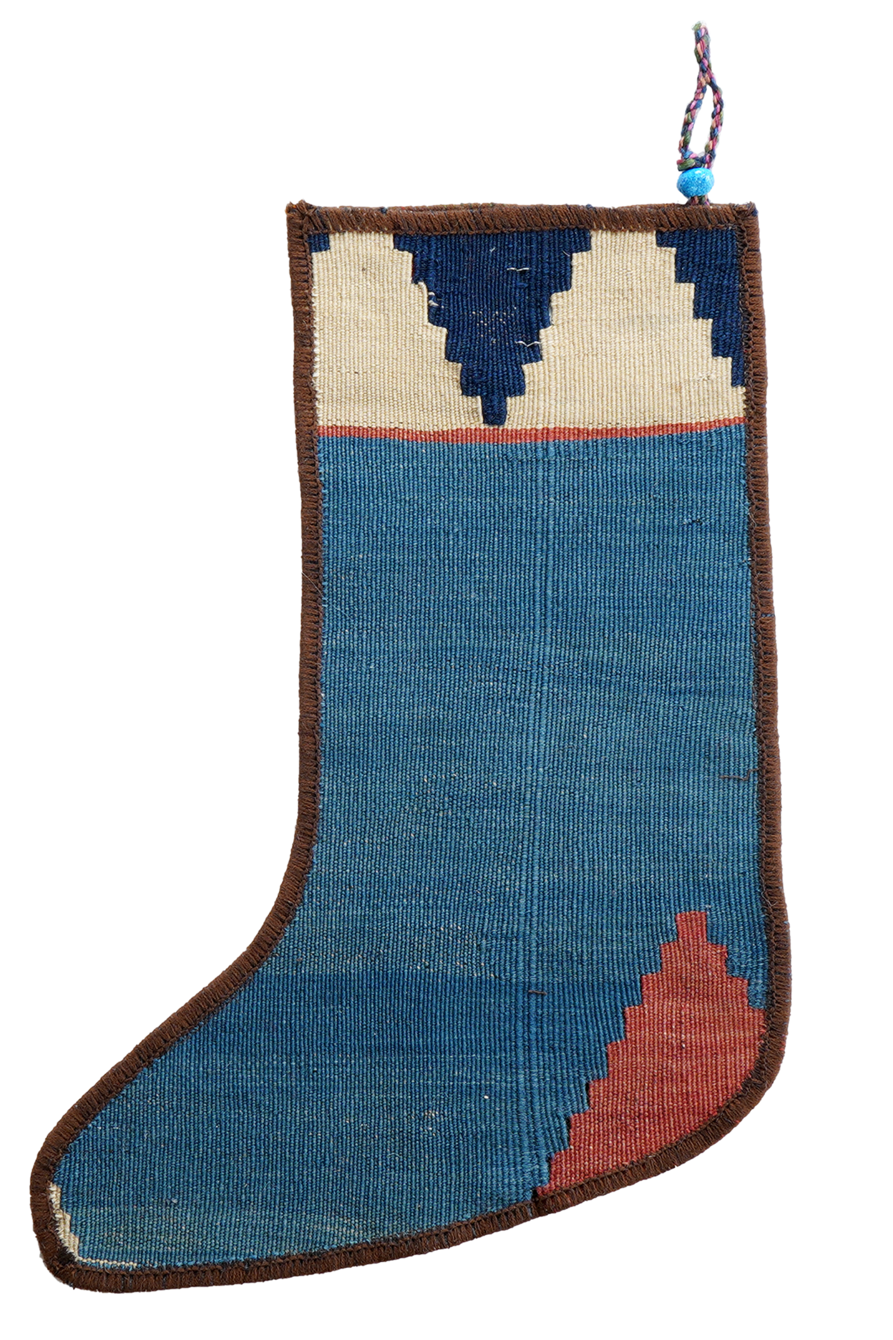 Christmas stocking wool multicolor 41x56cm
