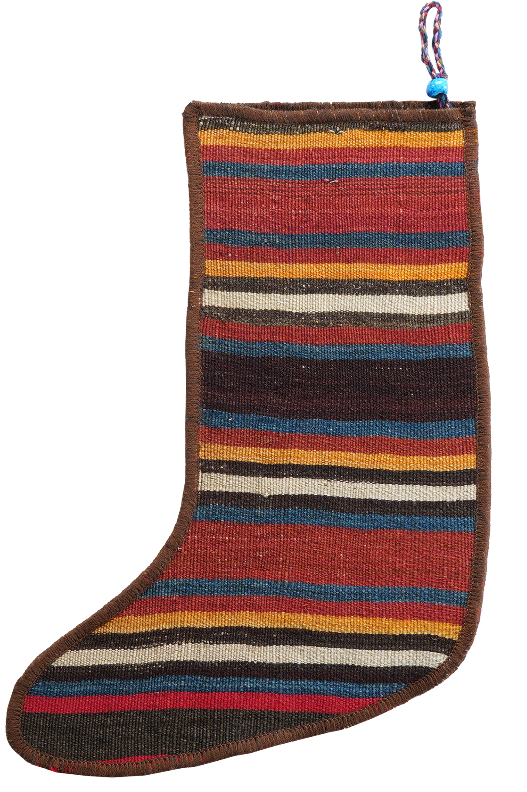 Christmas stocking wool multicolored 41x56cm