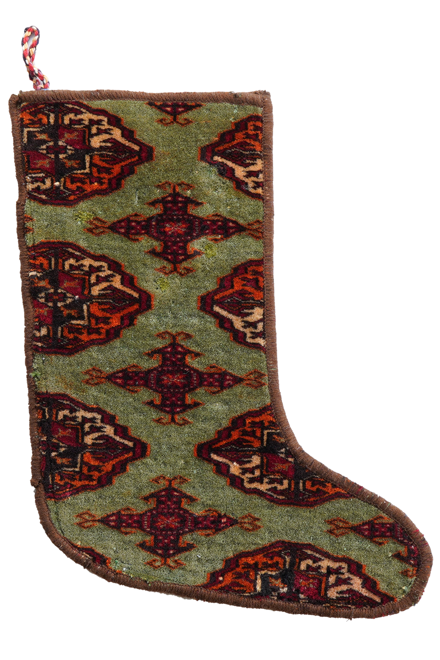 Christmas stocking wool multicolored 41x56cm