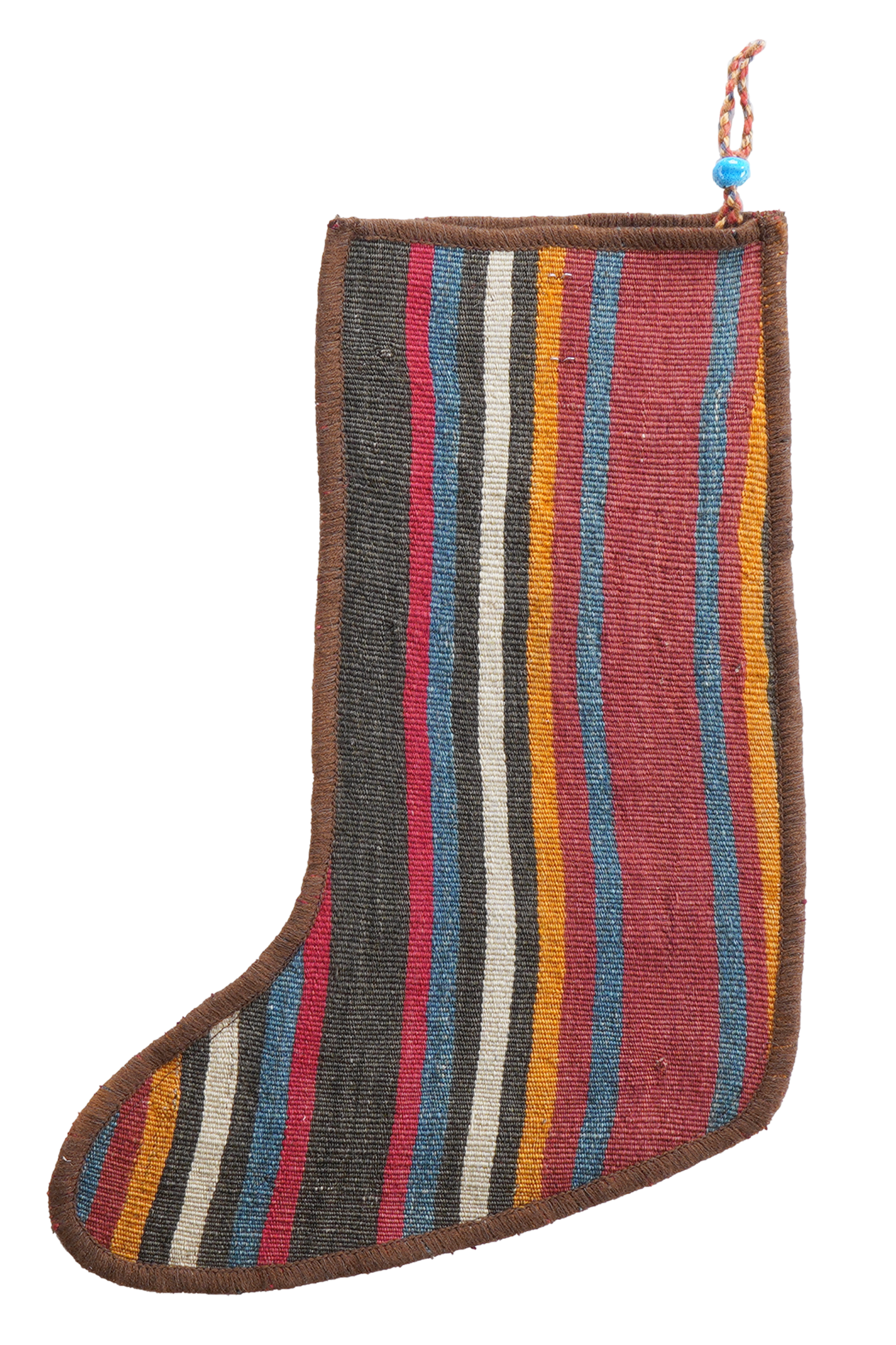 Christmas stocking wool multicolored 41x56cm