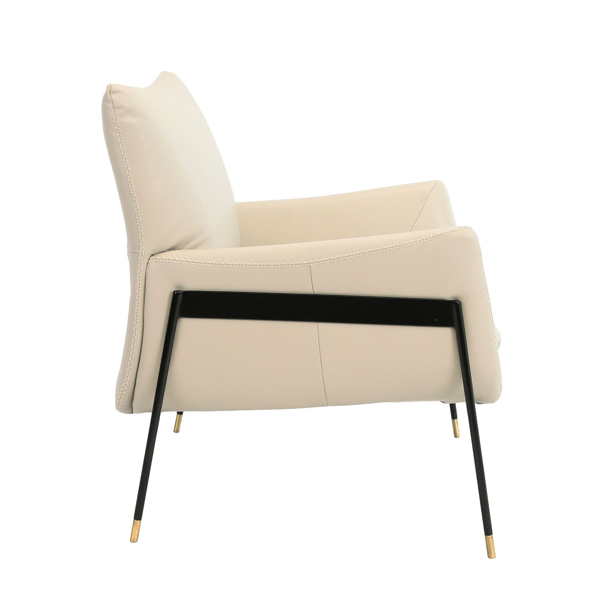 Sessel Leder Creme