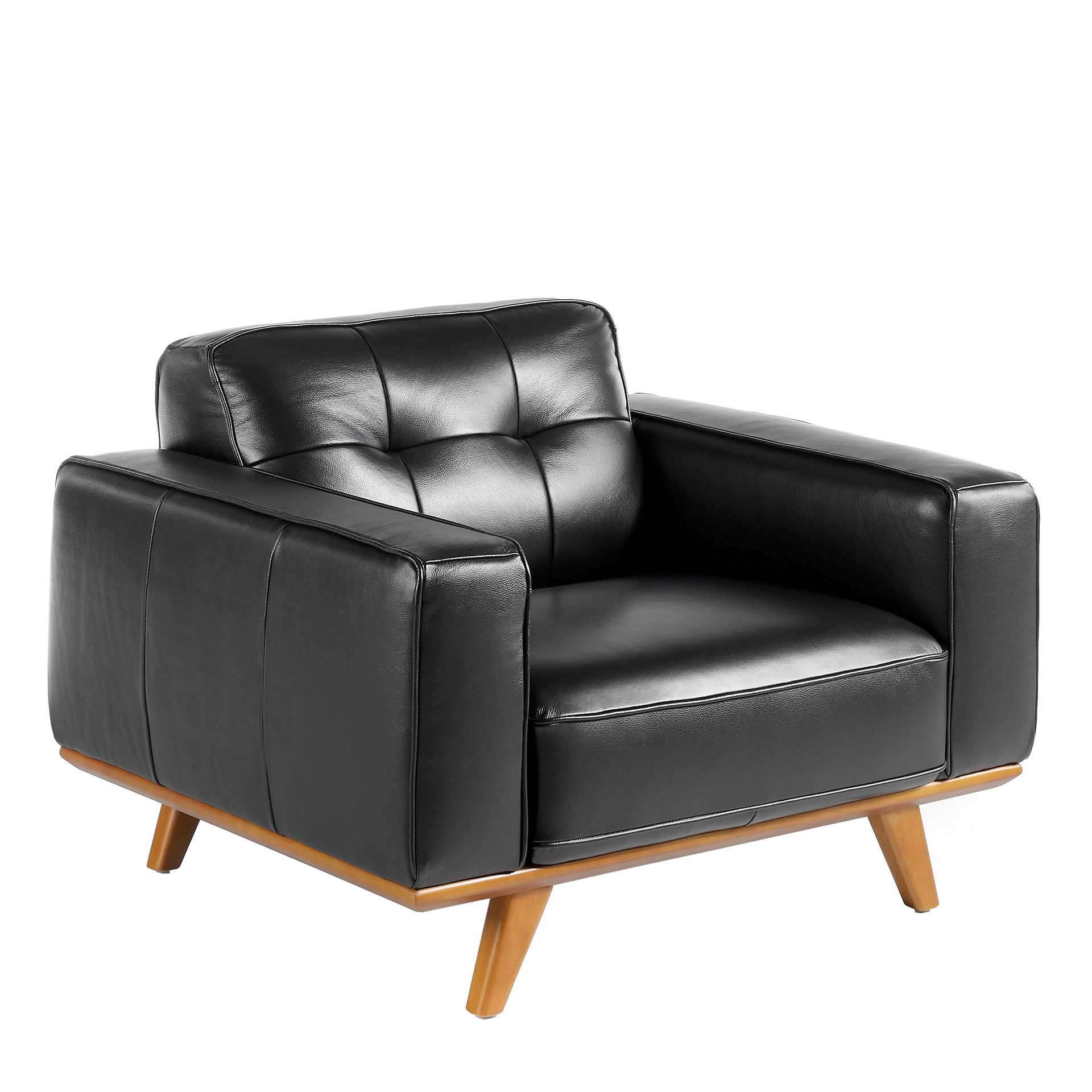Chester armchair Leather Black