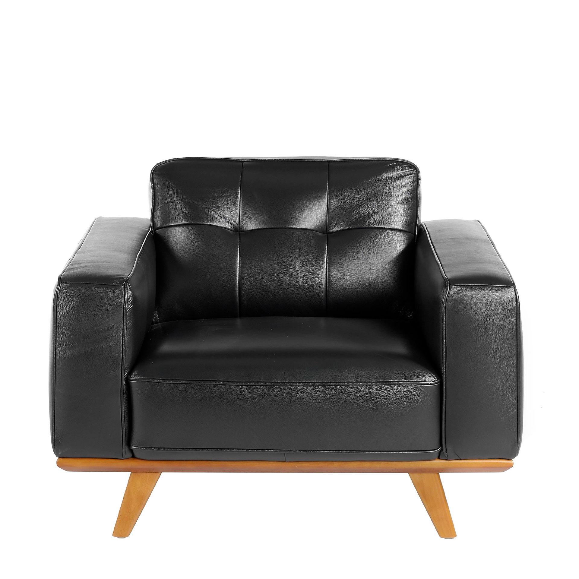 Chester armchair Leather Black