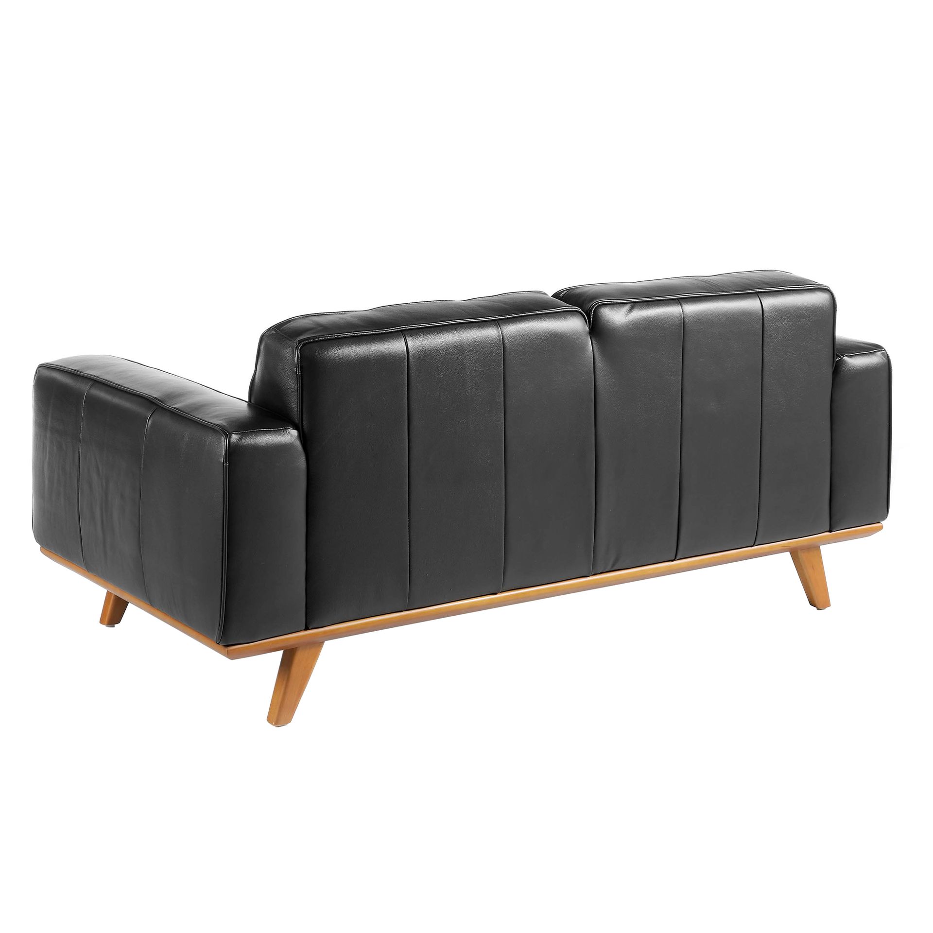 Chester Sofa 2-Sitzer Leder Schwarz