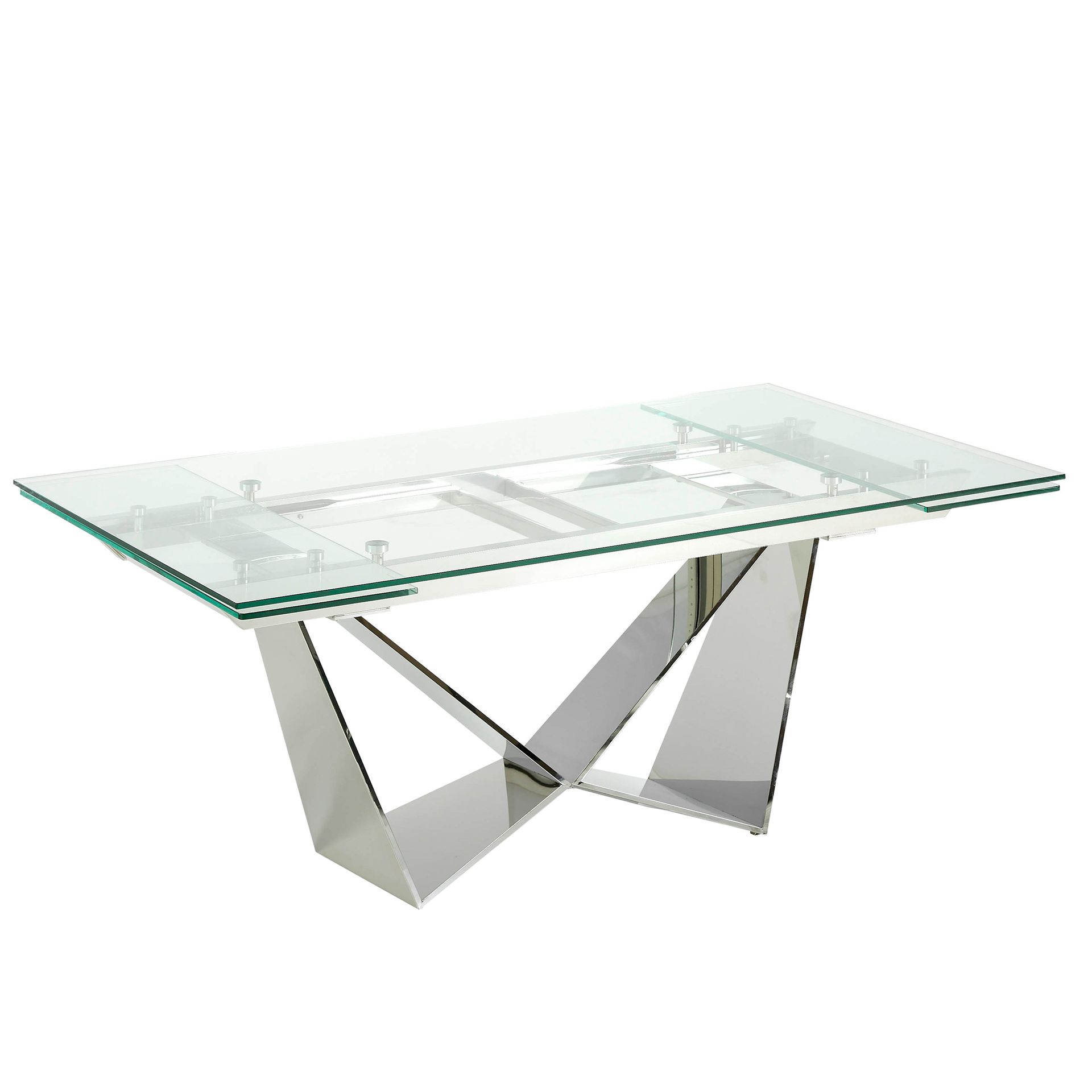 Esstisch Glas/Stahl