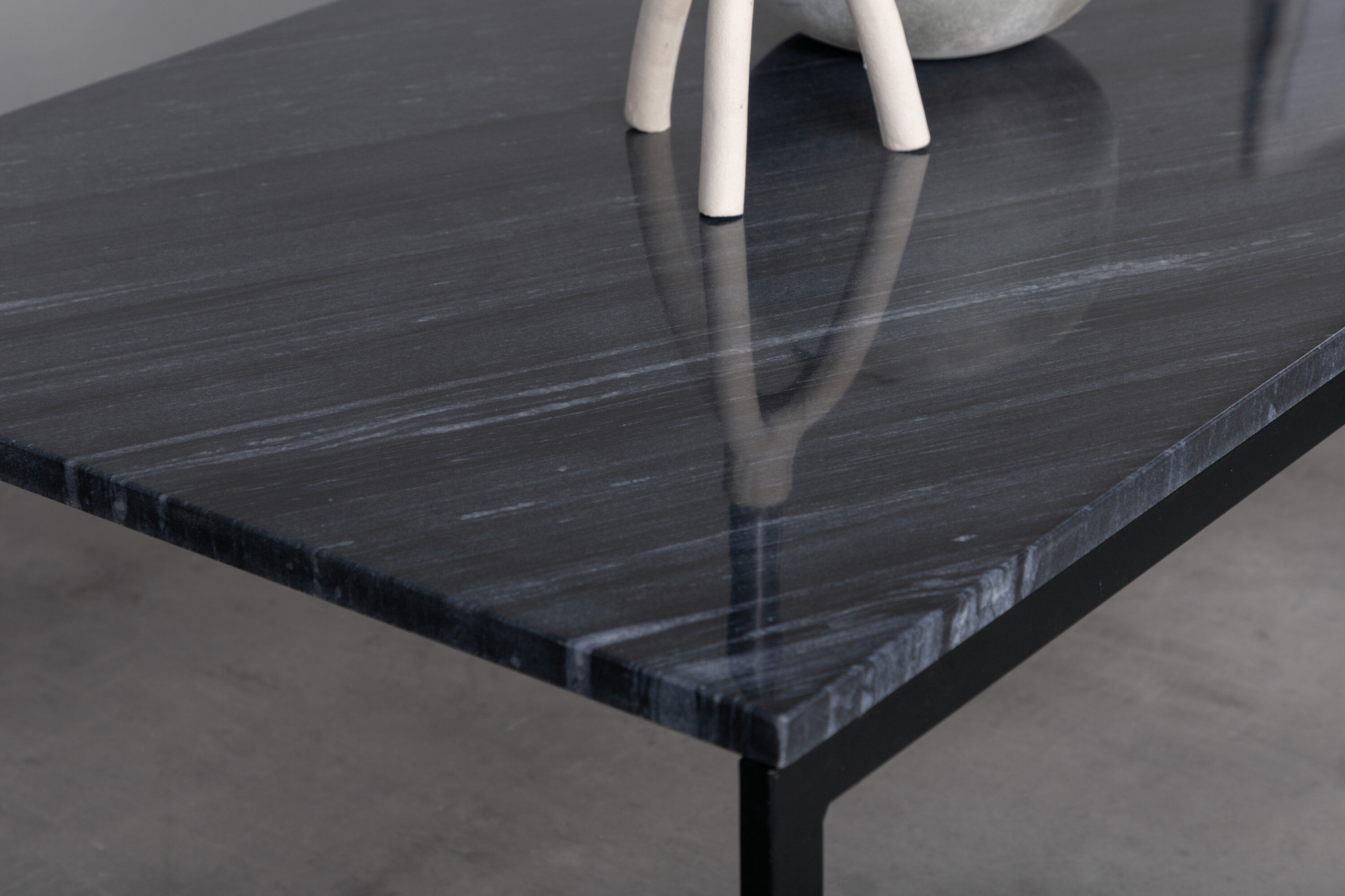 Estelle Coffee table Marble Grey Black 120x60x36cm