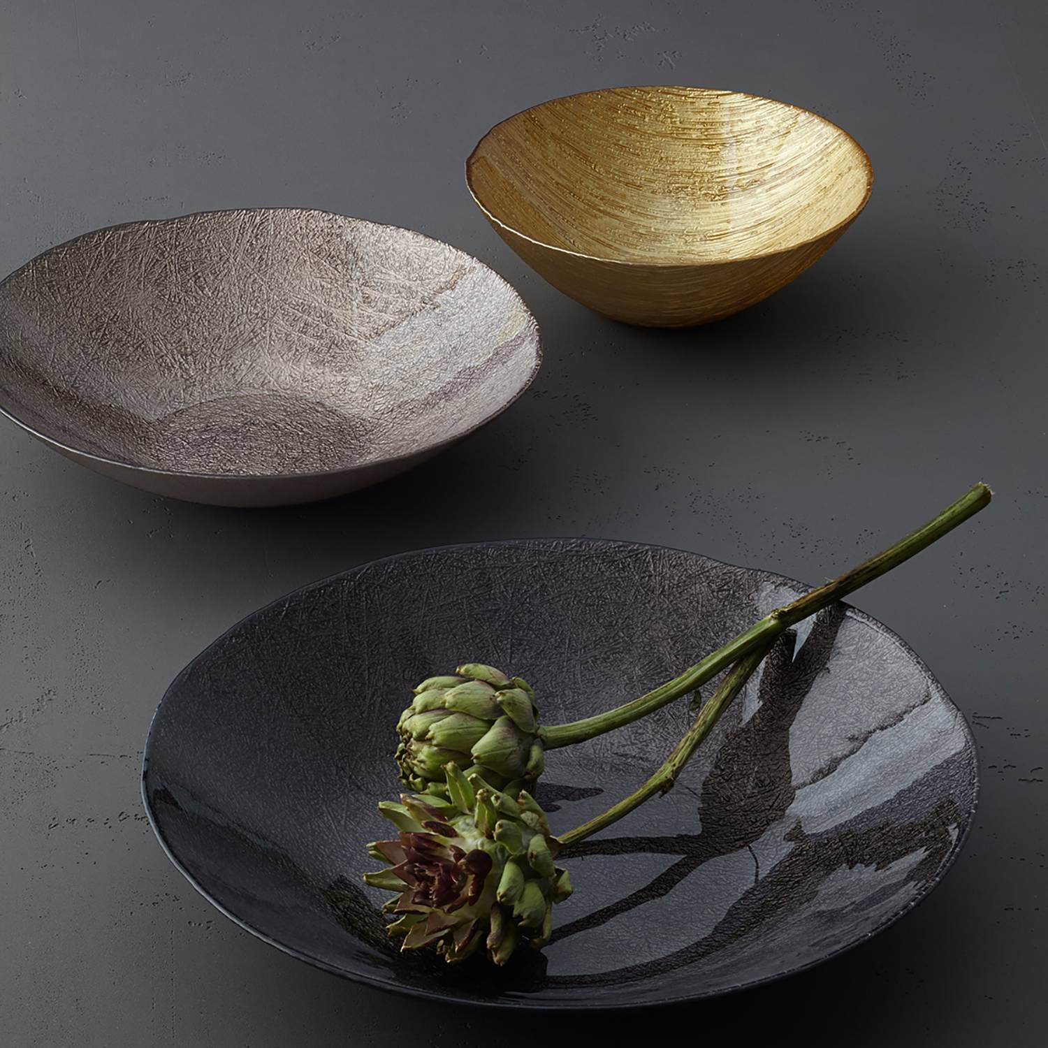 Como Bowl Glass Bronze