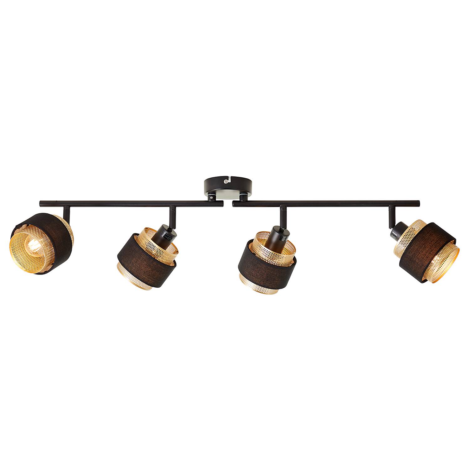 4-light ceiling light Grove iron mixed fabric
