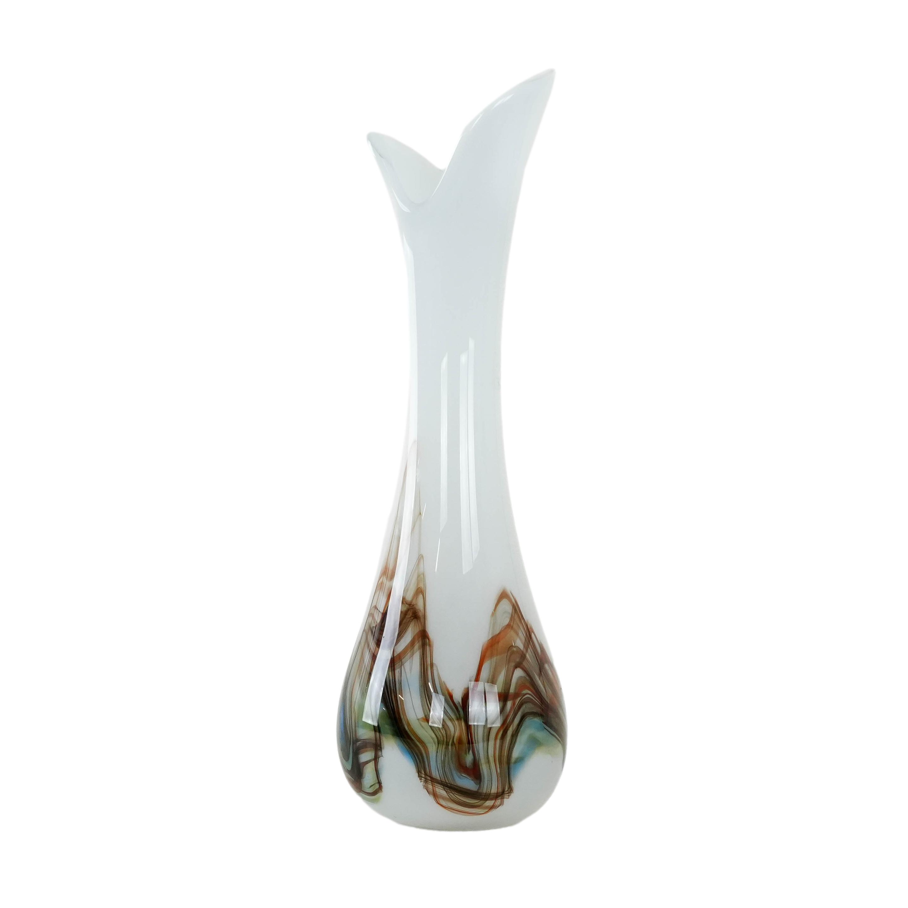 Caraffa in vetro bianca anni '70