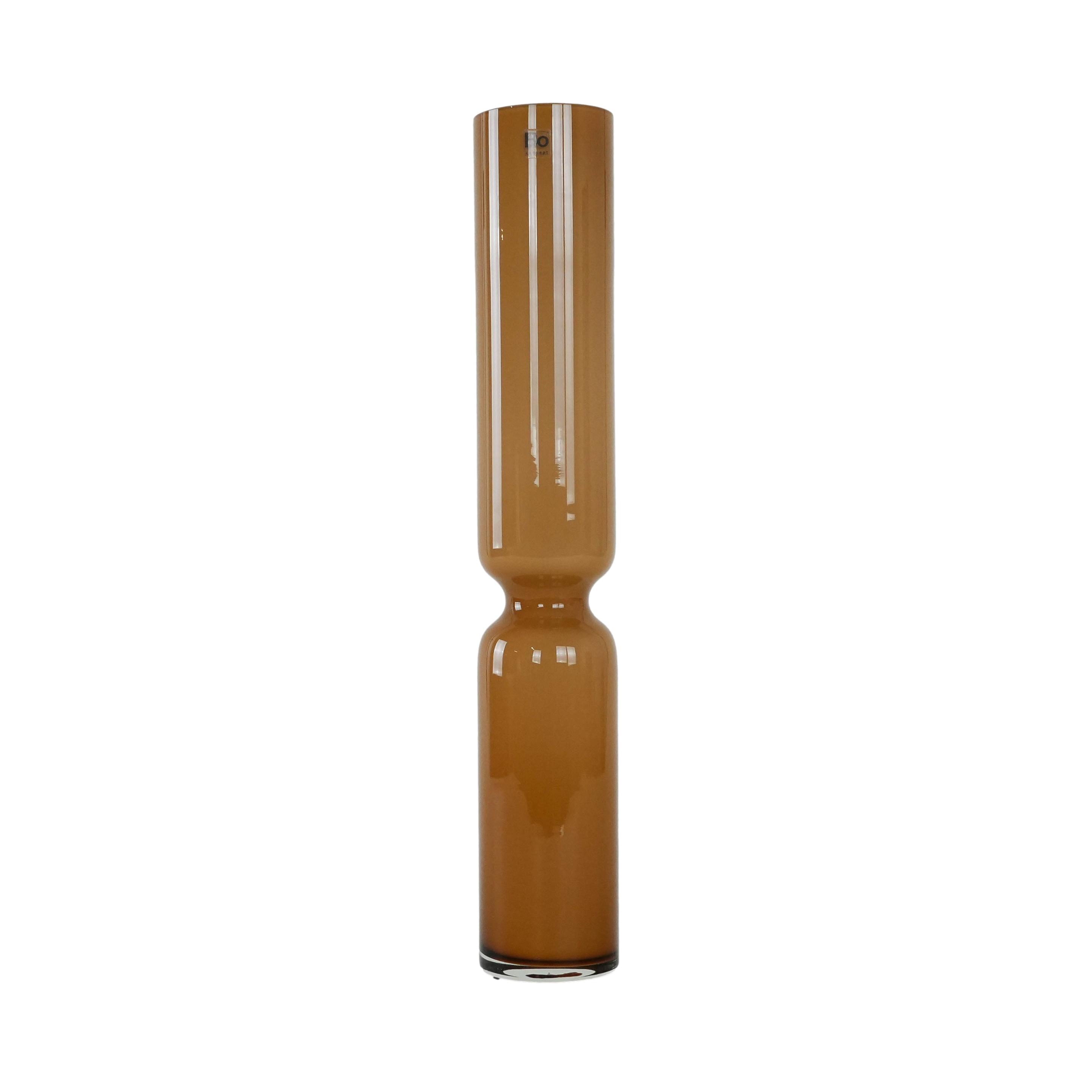 Glass vase brown 1980s