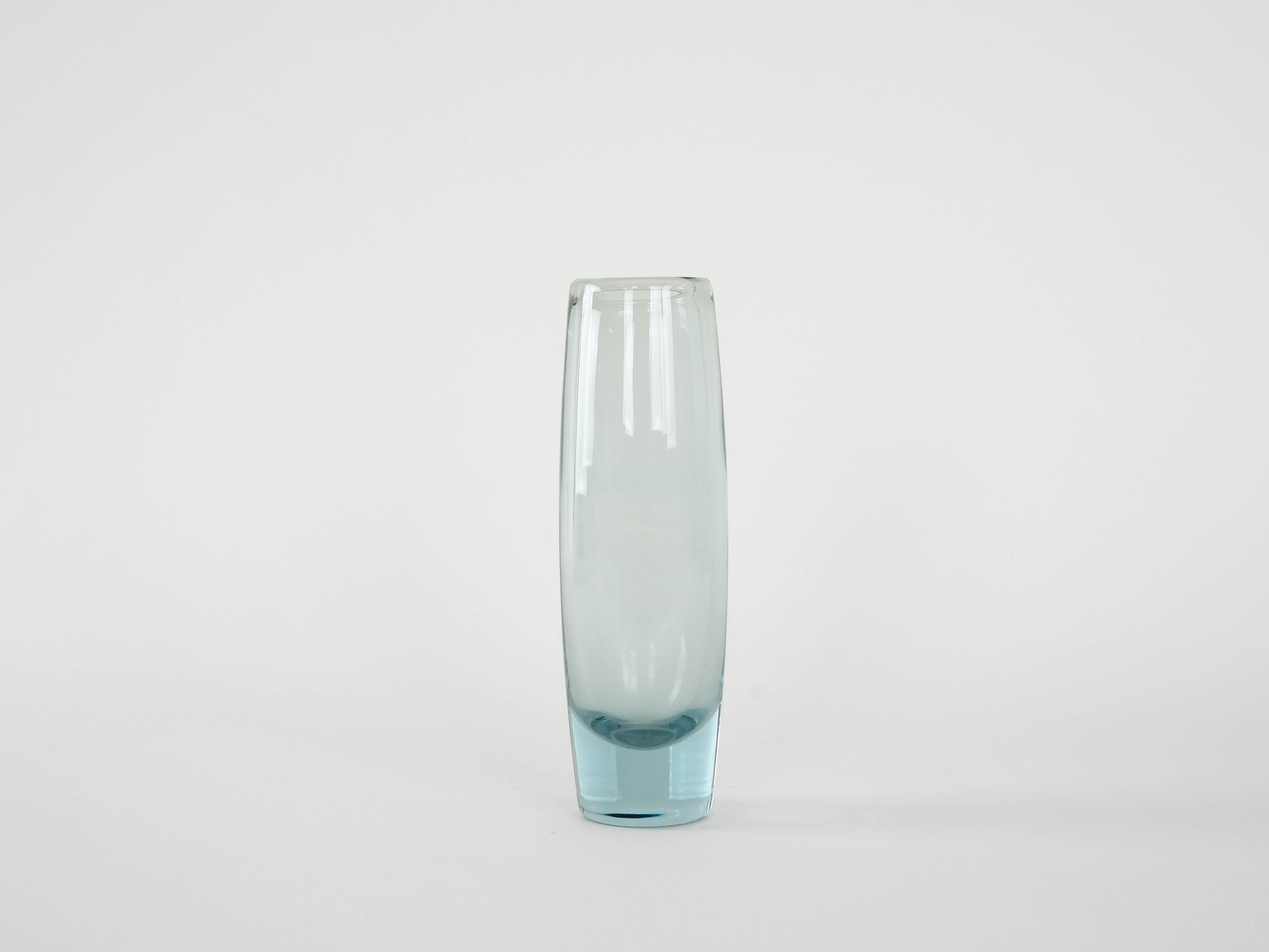 Glasvase Transparent 1950er Jahre