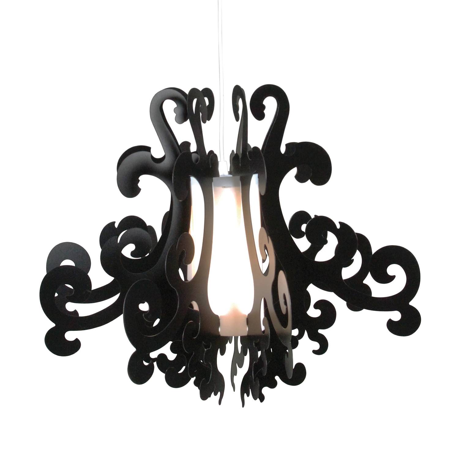 1-Flame Youngtown Chandelier Black