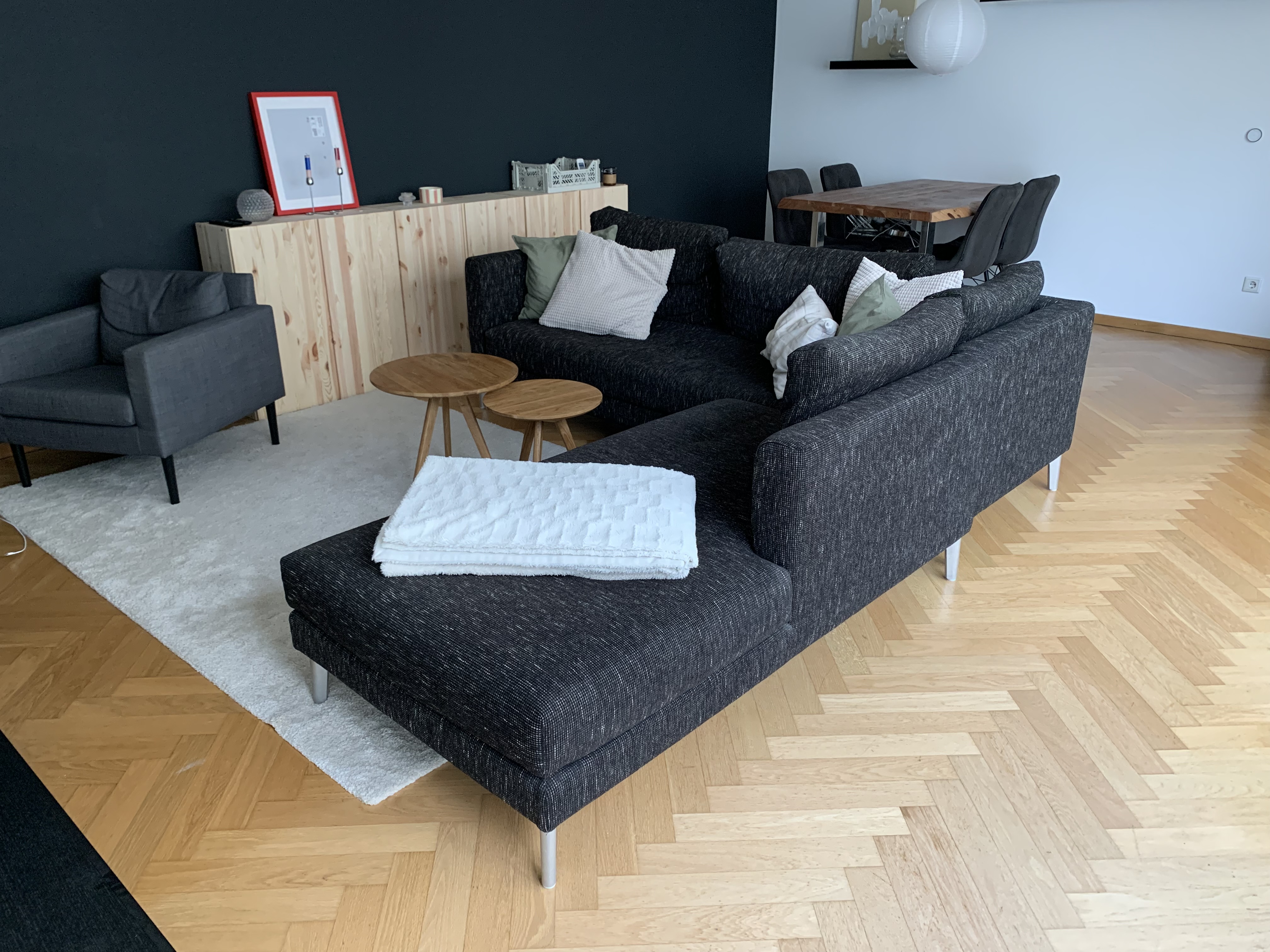 Ecksofa Grau