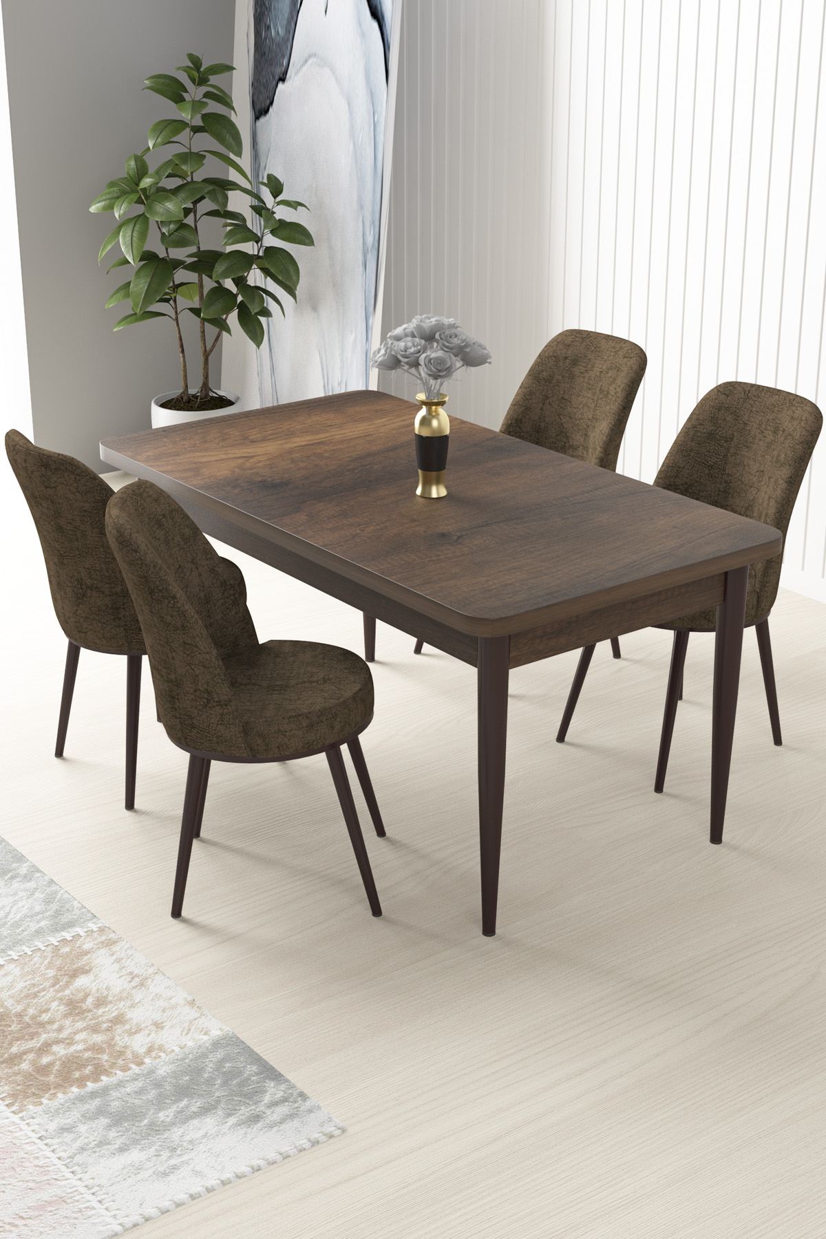 Nil Dining Room Set Baroque and Brown